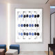 Valdris Blue & Navy Circle Panel Acrylic 3D Wall Art