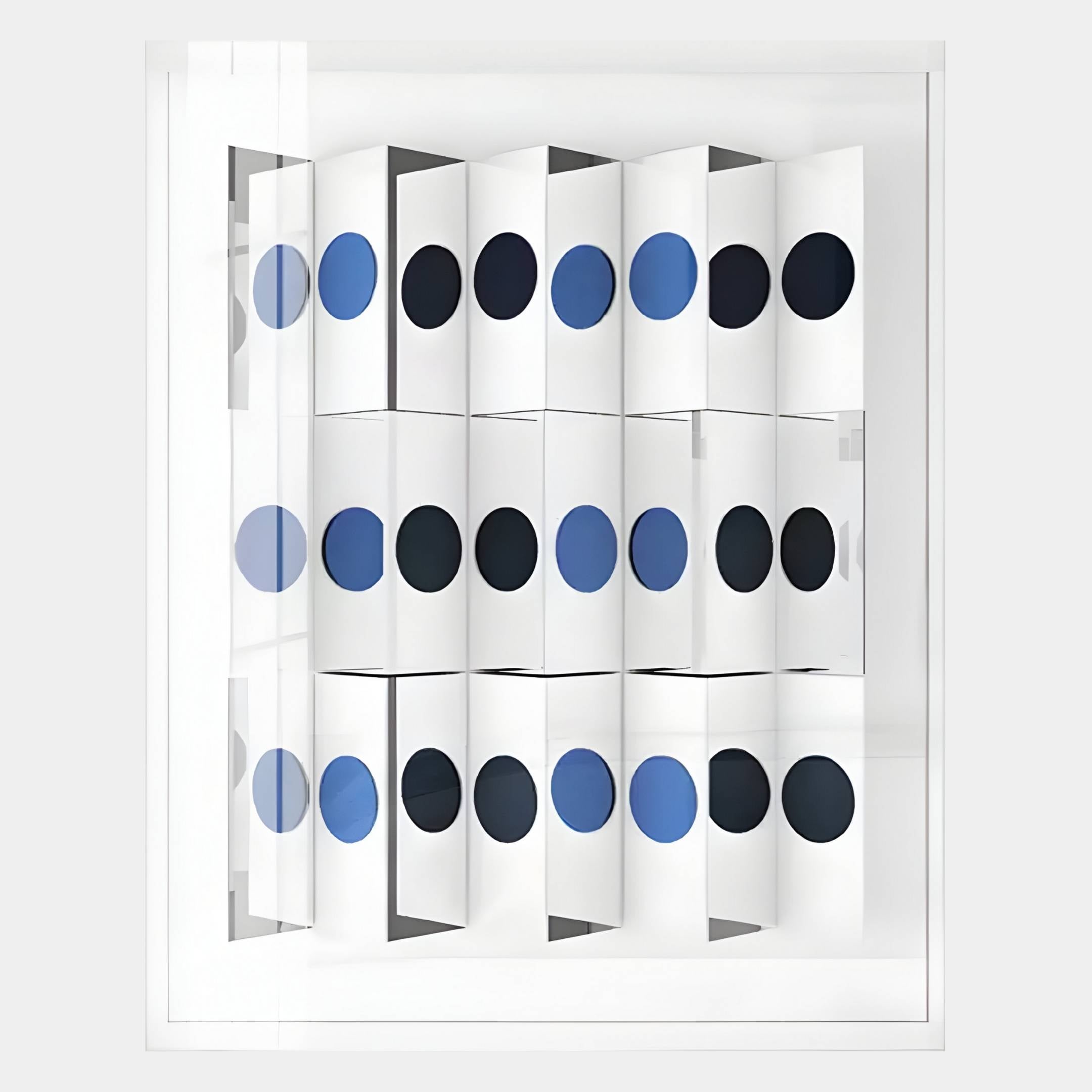 Valdris Blue & Navy Circle Panel Acrylic 3D Wall Art