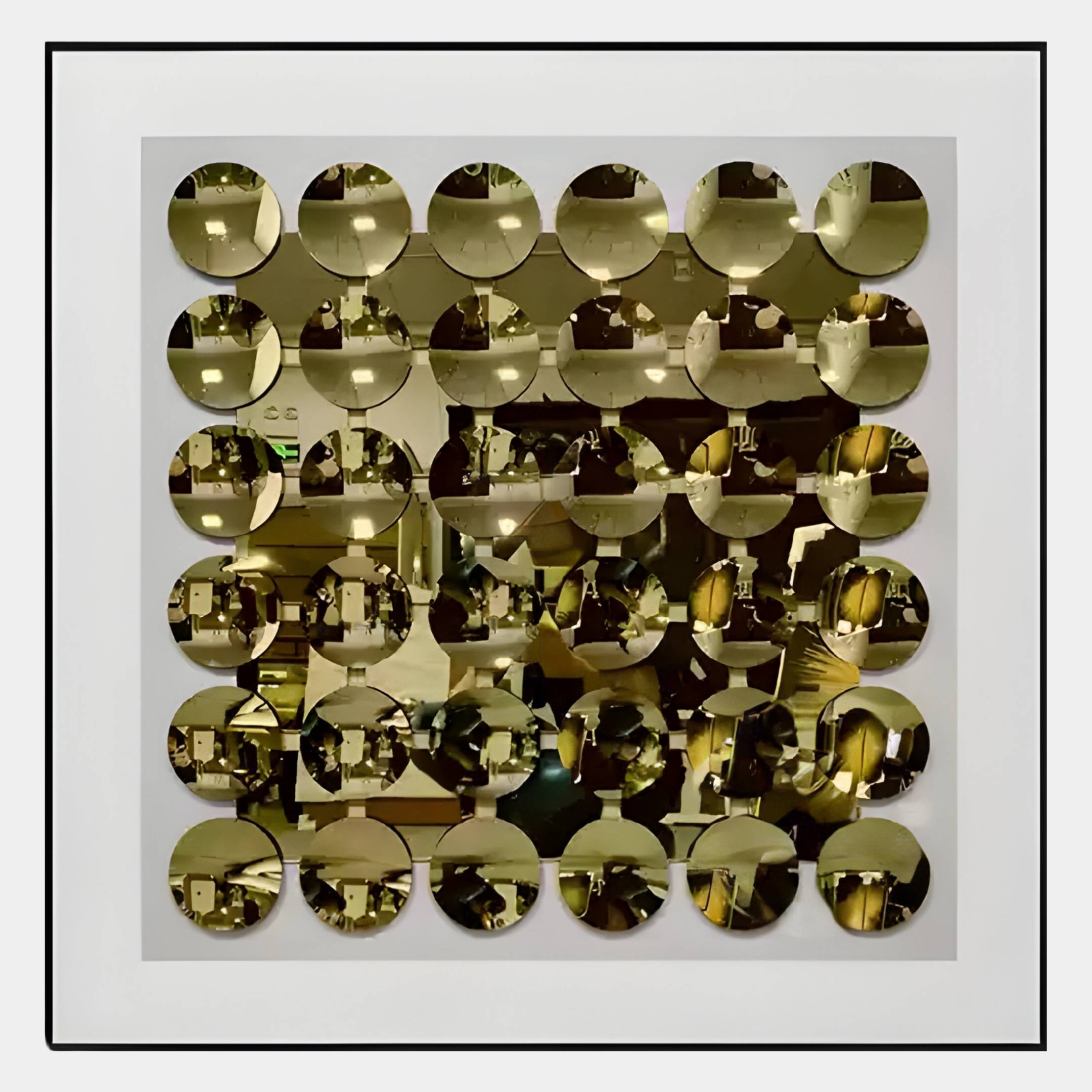 Refractura Gold Mirror Disc Acrylic 3D Wall Art