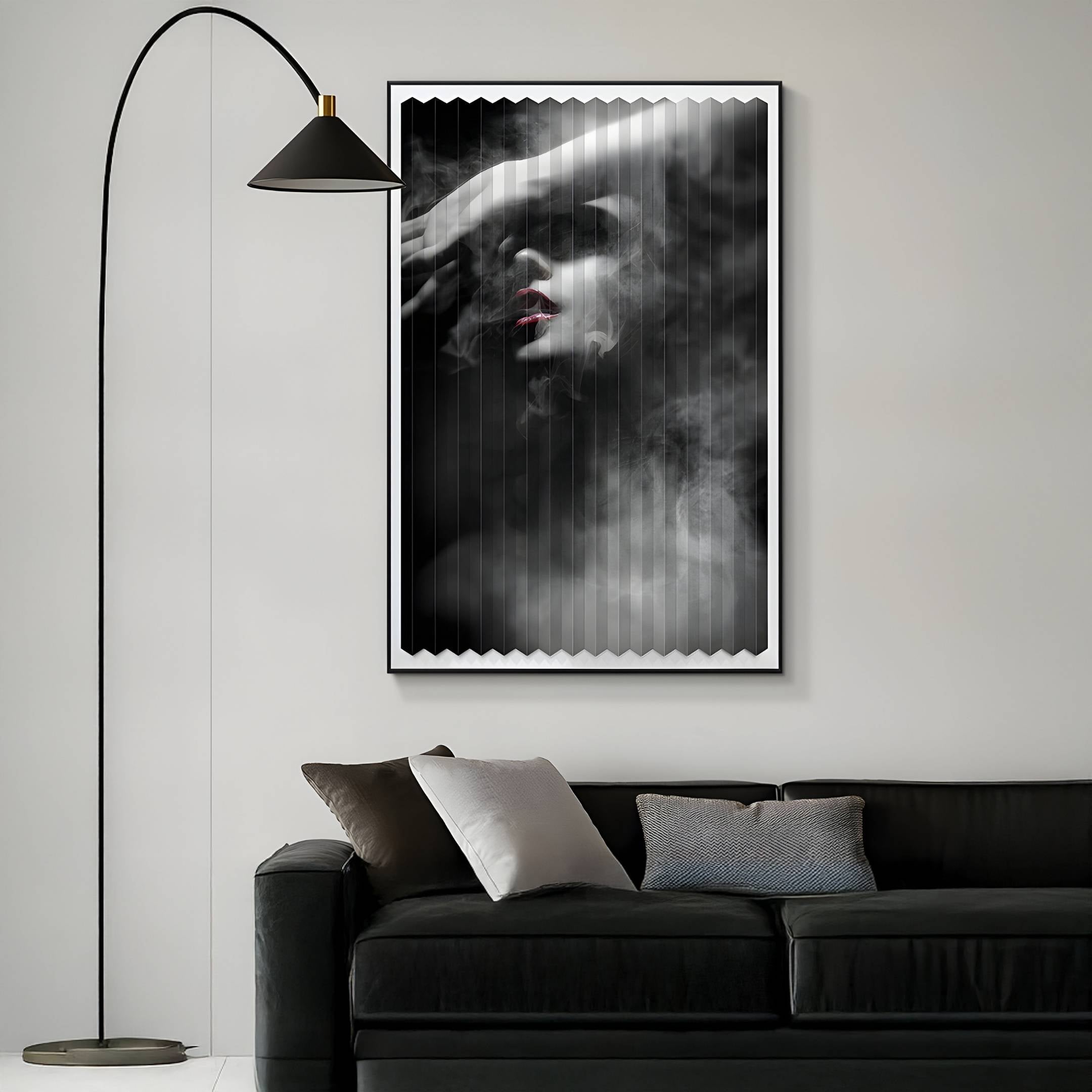 Flutara Smoke Muse Folded Acrylic 3D Wall Art