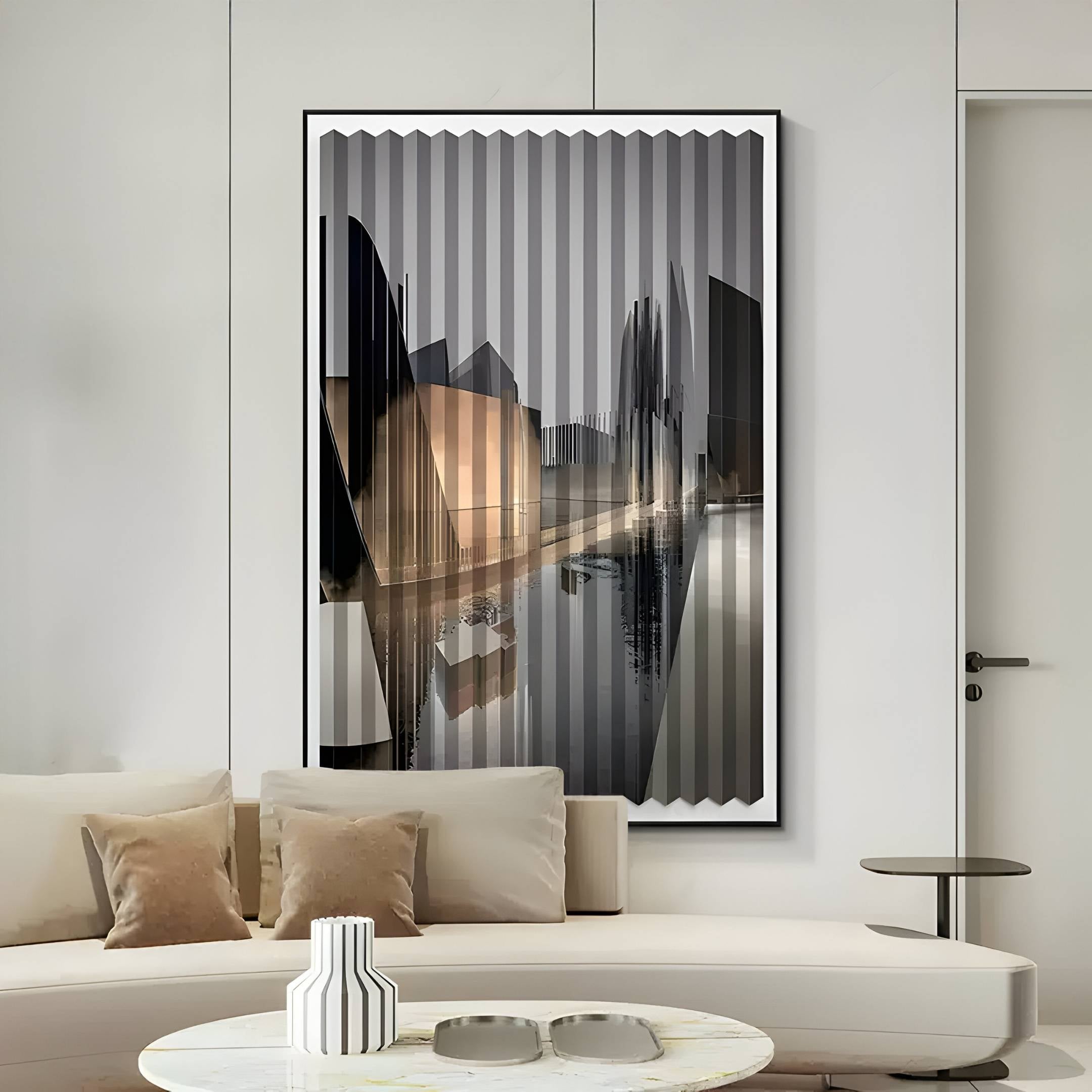 Flutara Urban Reflection Folded Acrylic 3D Wall Art