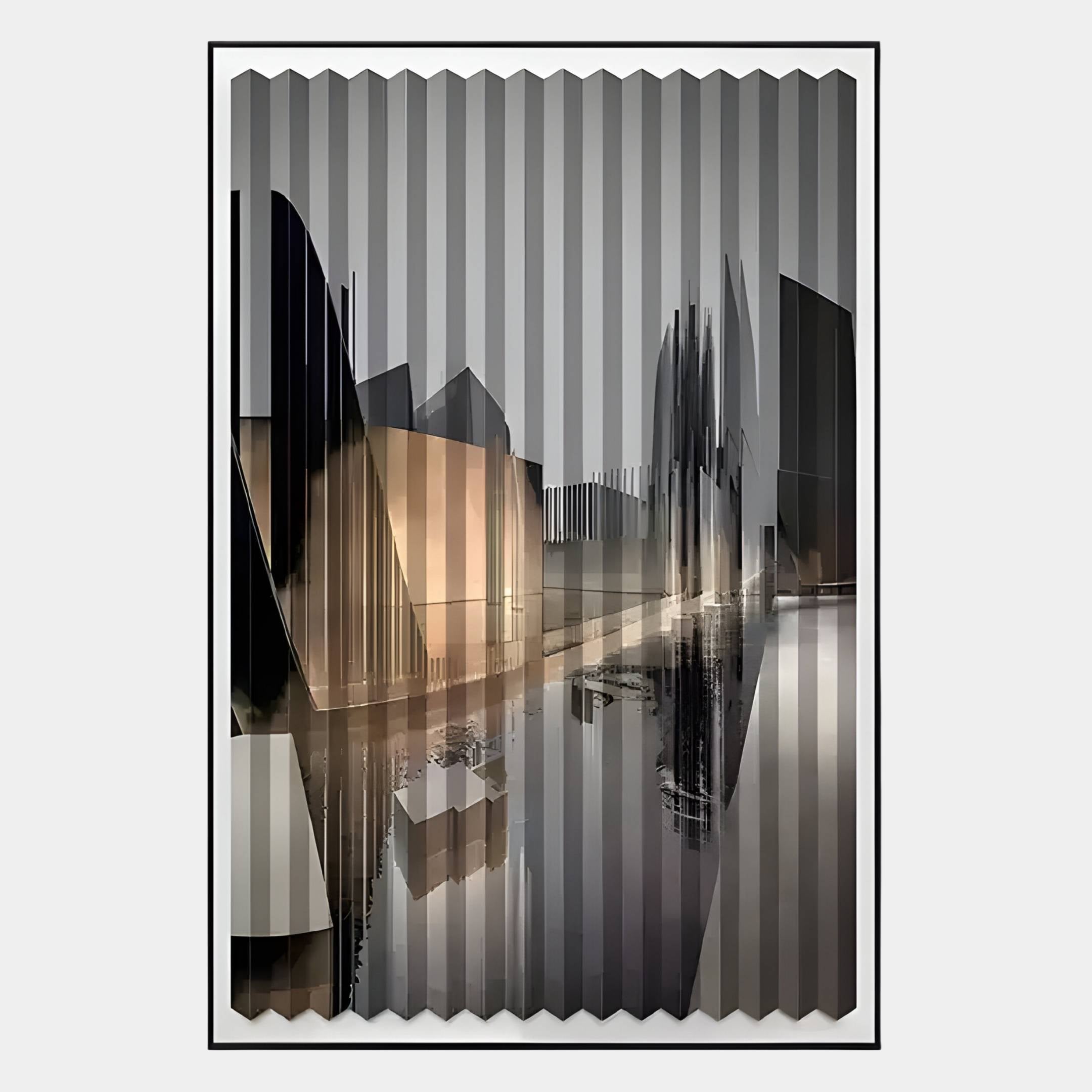 Flutara Urban Reflection Folded Acrylic 3D Wall Art