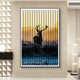 Flutara Winter Dawn Stag Folded Acrylic 3D Wall Art