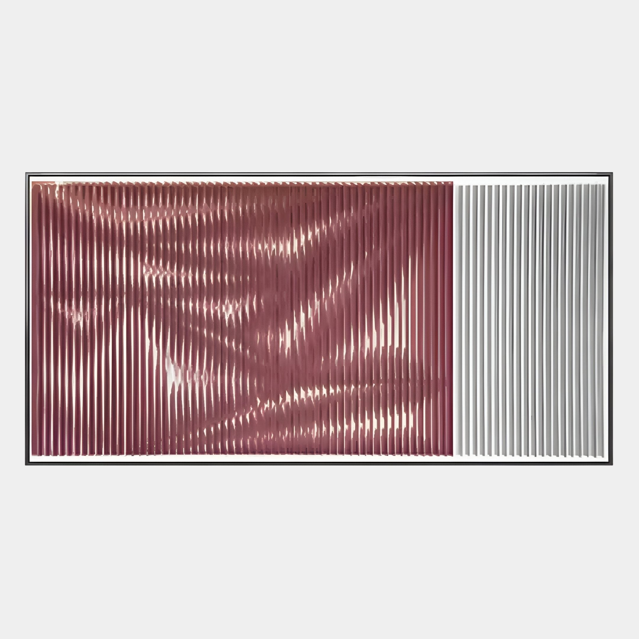 Vistara III Crimson & White Crinkle Texture Acrylic 3D Wall Art