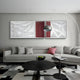 Vistara V Crimson & White Crinkle Texture Acrylic 3D Wall Art
