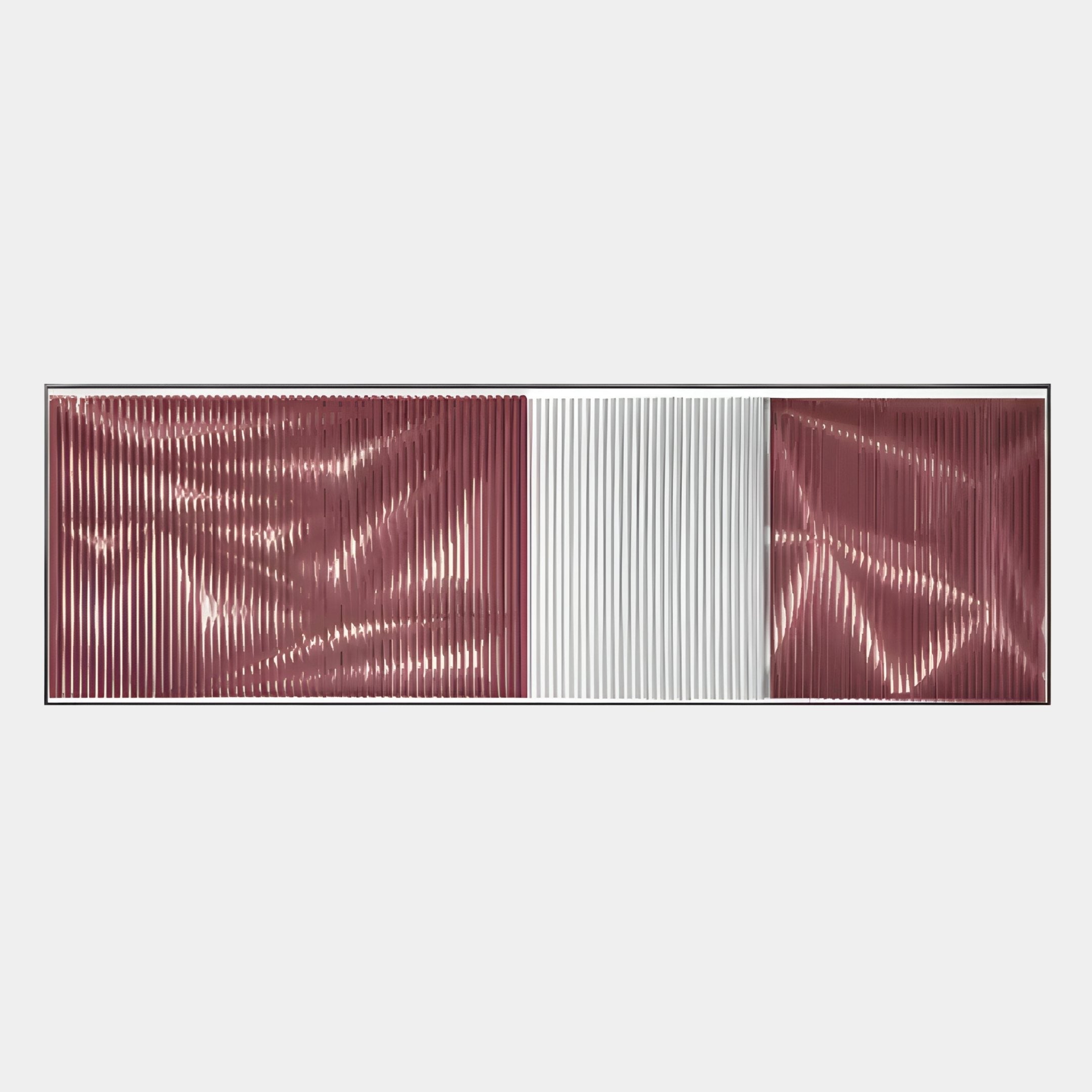 Vistara VIII Crimson & White Crinkle Texture Acrylic 3D Wall Art