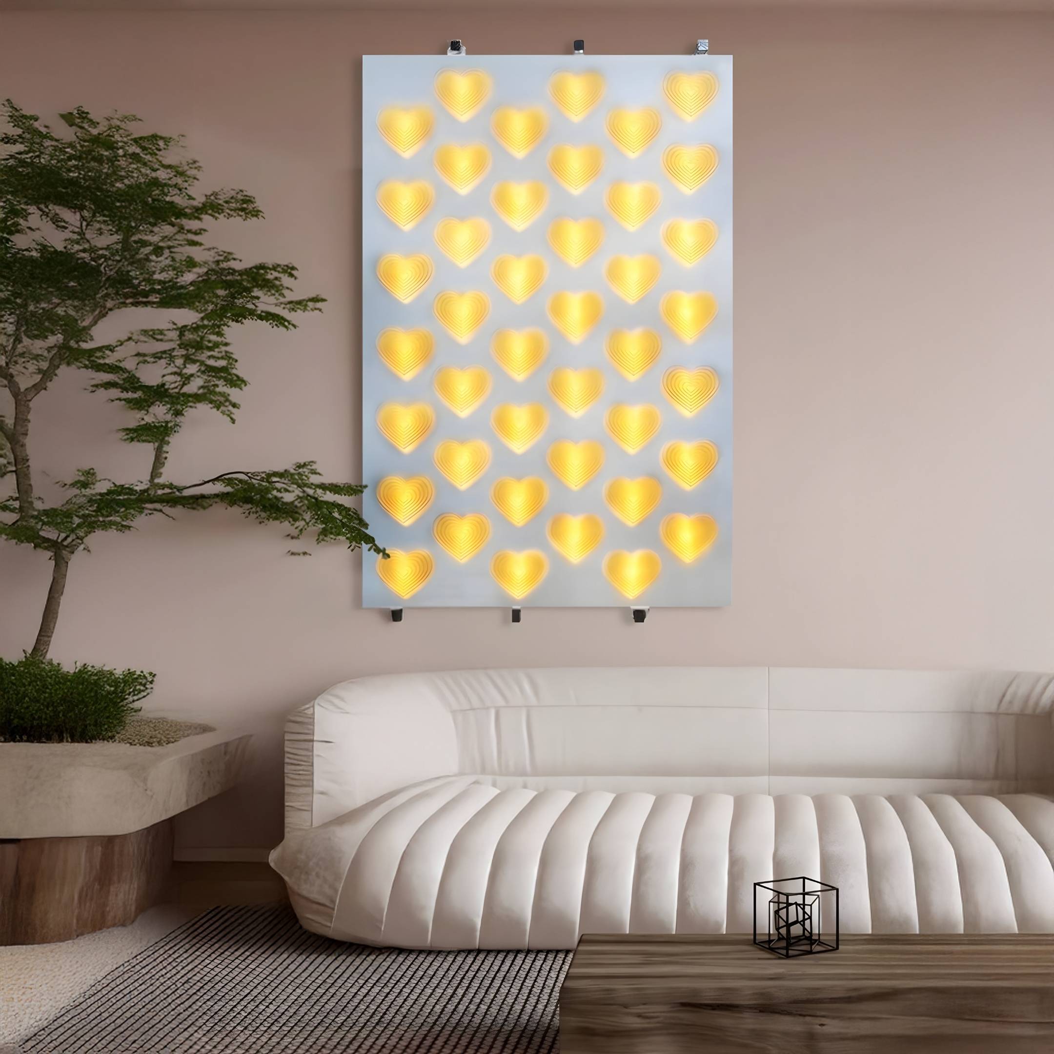 Luminex Glow Heart LED Acrylic 3D Wall Art