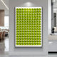 Parella Green Slit Disc Grid Acrylic 3D Wall Art