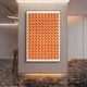 Parella Orange Slit Disc Grid Acrylic 3D Wall Art