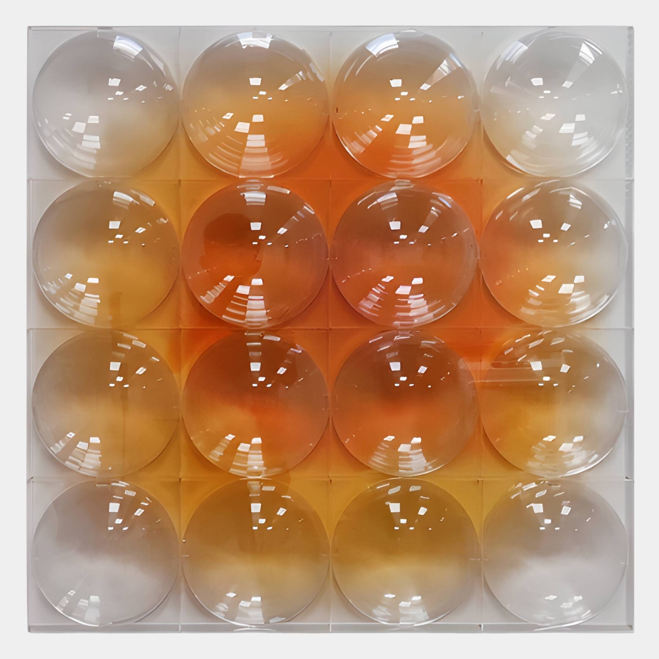 Dromara Amber Fade Acrylic Square 3D Wall Art