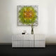 Dromara Lime Glow Fade Acrylic Square 3D Wall Art