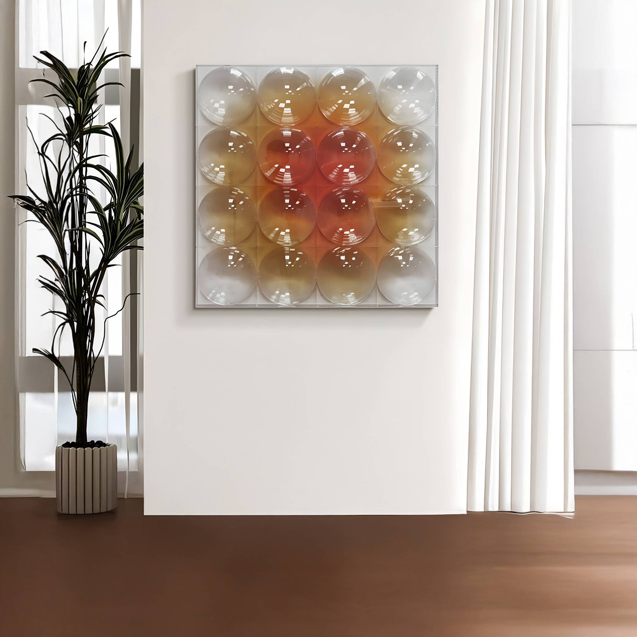 Dromara Sunset Fade Acrylic Square 3D Wall Art