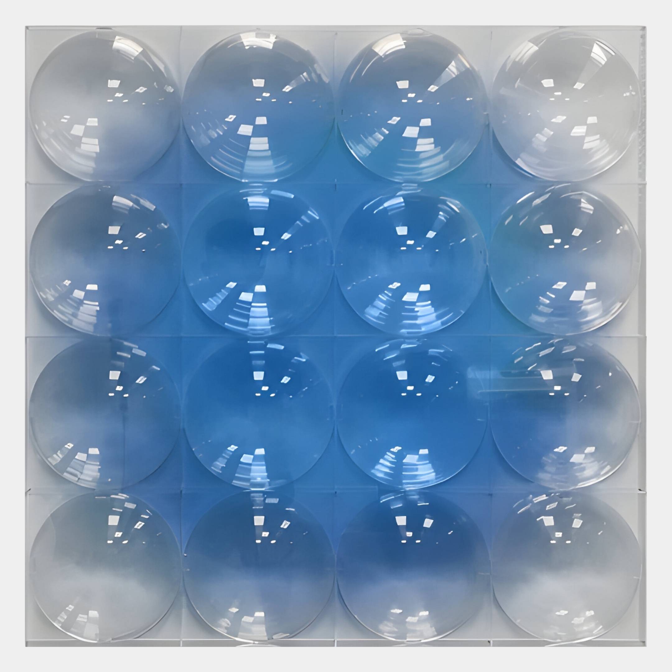 Dromara Sky Blue Fade Acrylic Square 3D Wall Art