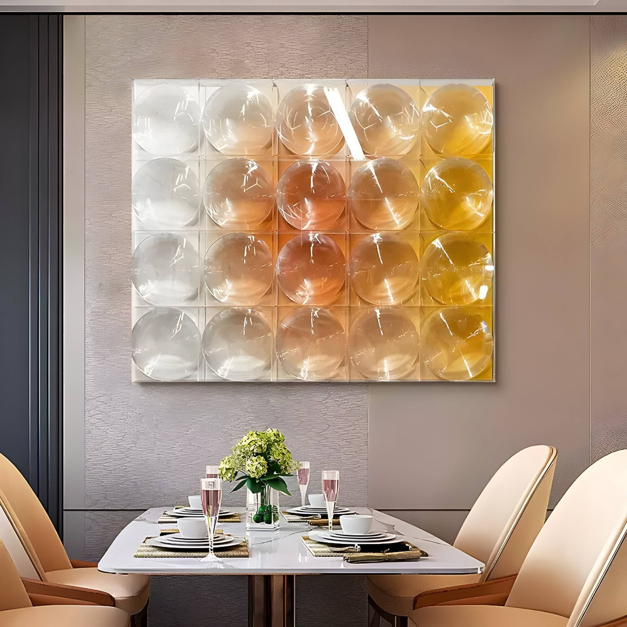 Dromara Amber Gradient Acrylic 3D Wall Art