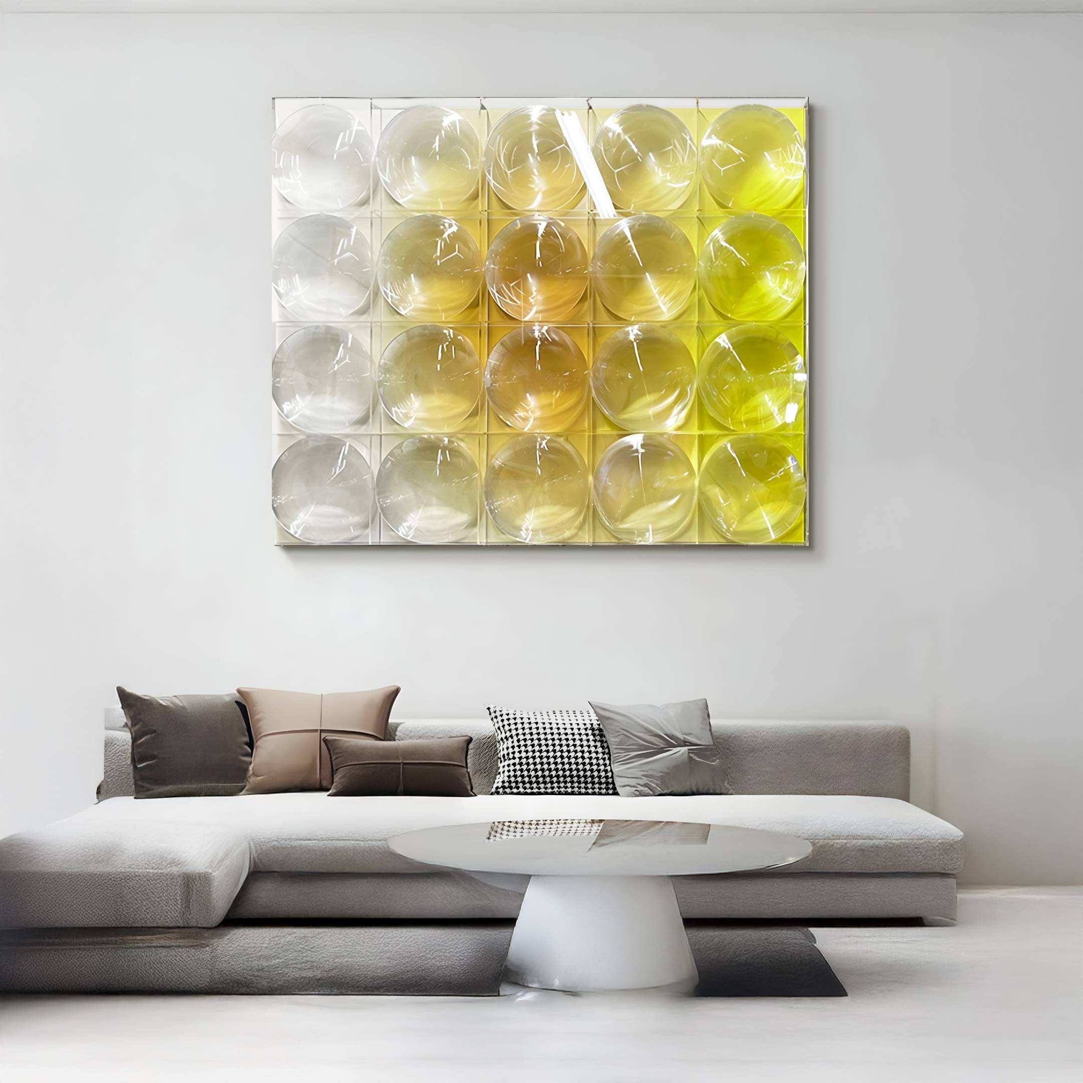Dromara Lemon Gradient Acrylic 3D Wall Art