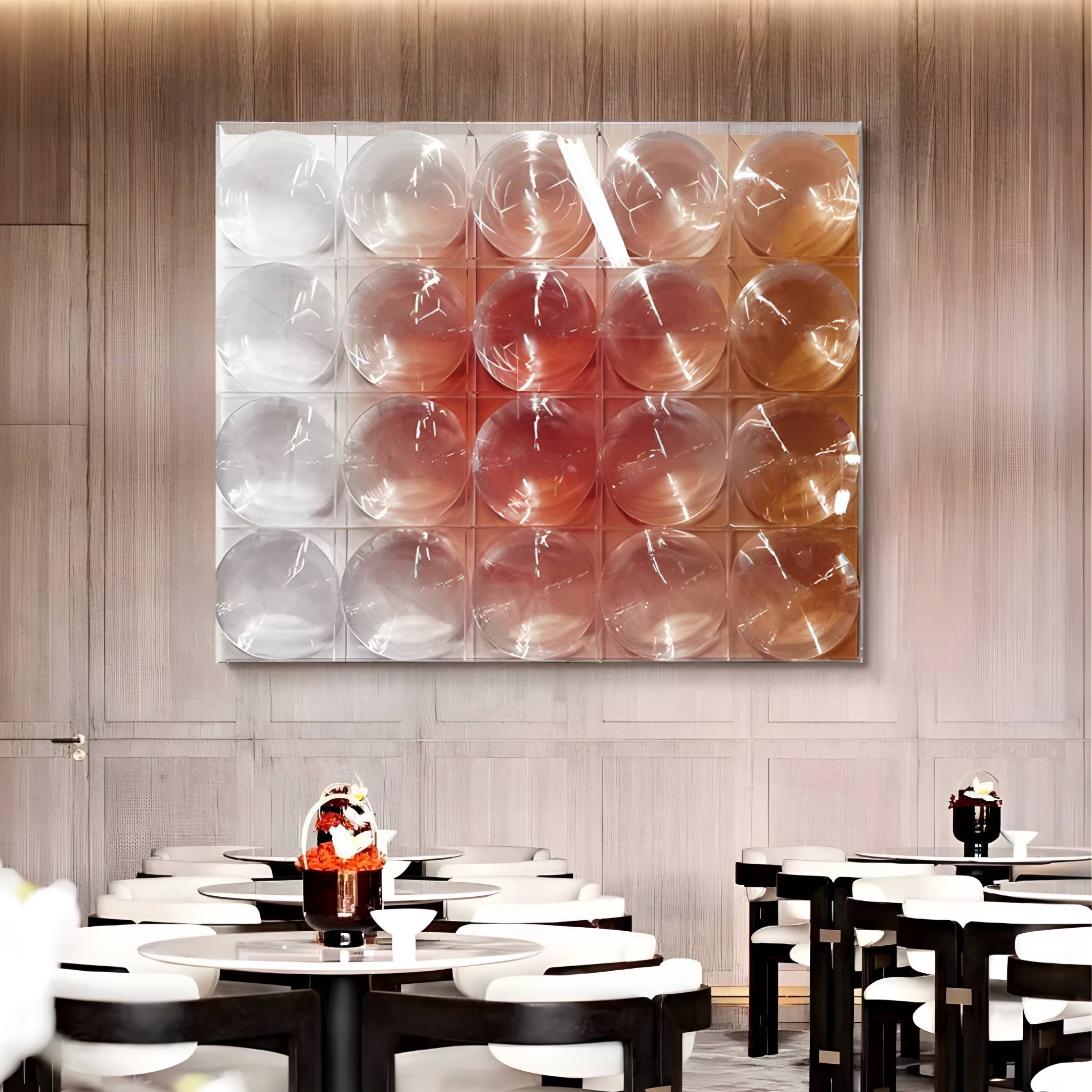 Dromara Rose Gradient Acrylic 3D Wall Art