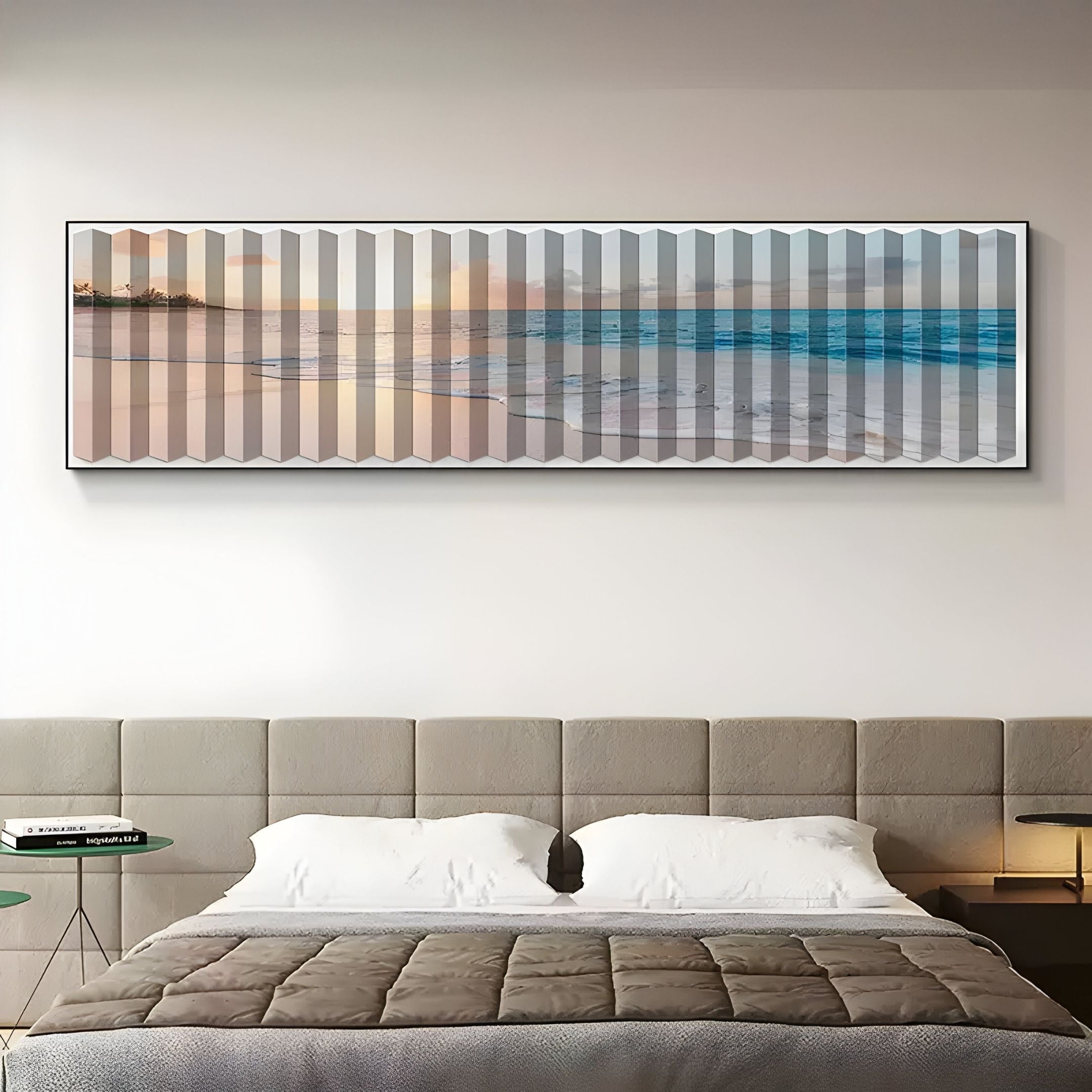 Foldscape Sunset Shoreline Acrylic 3D Wall Art