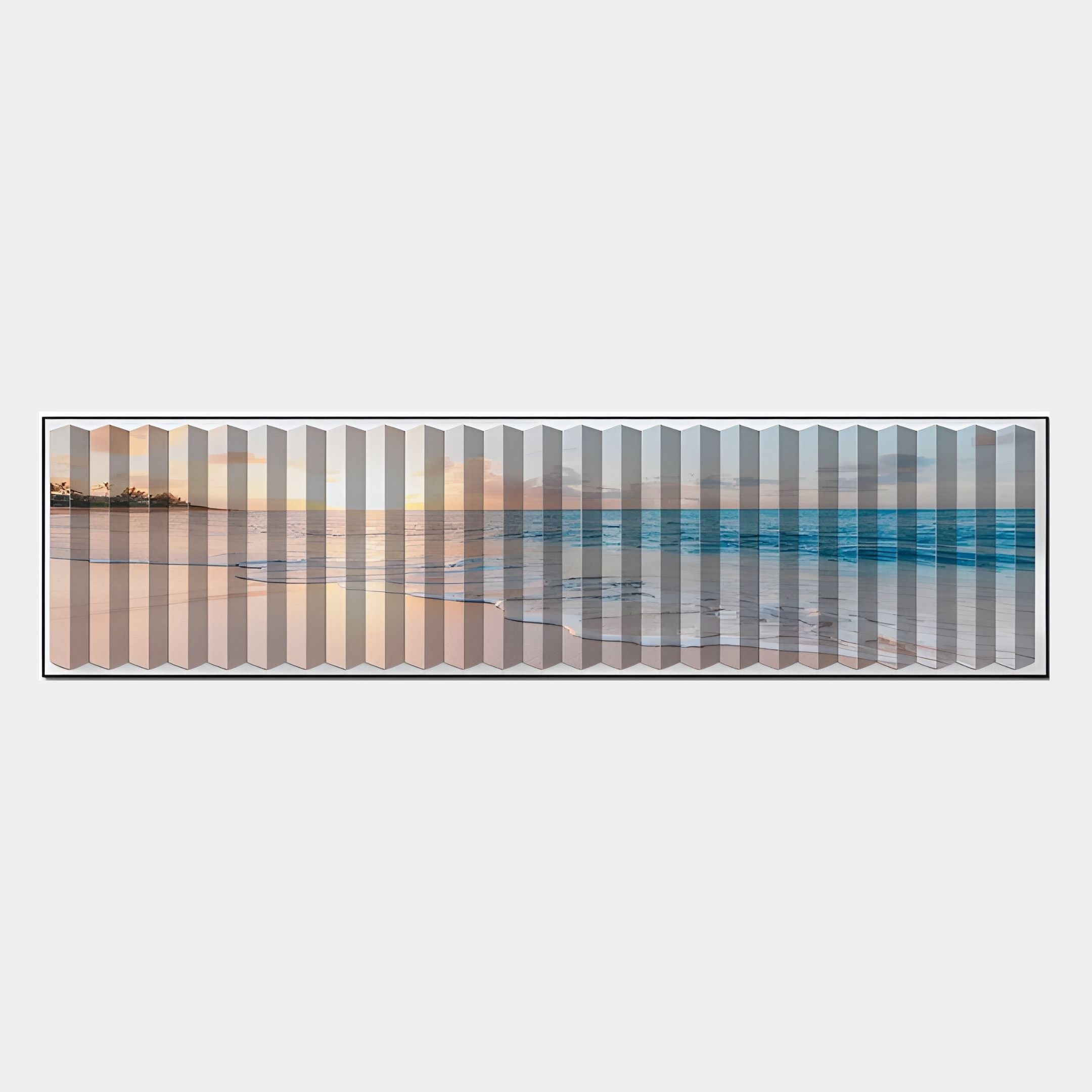 Foldscape Sunset Shoreline Acrylic 3D Wall Art