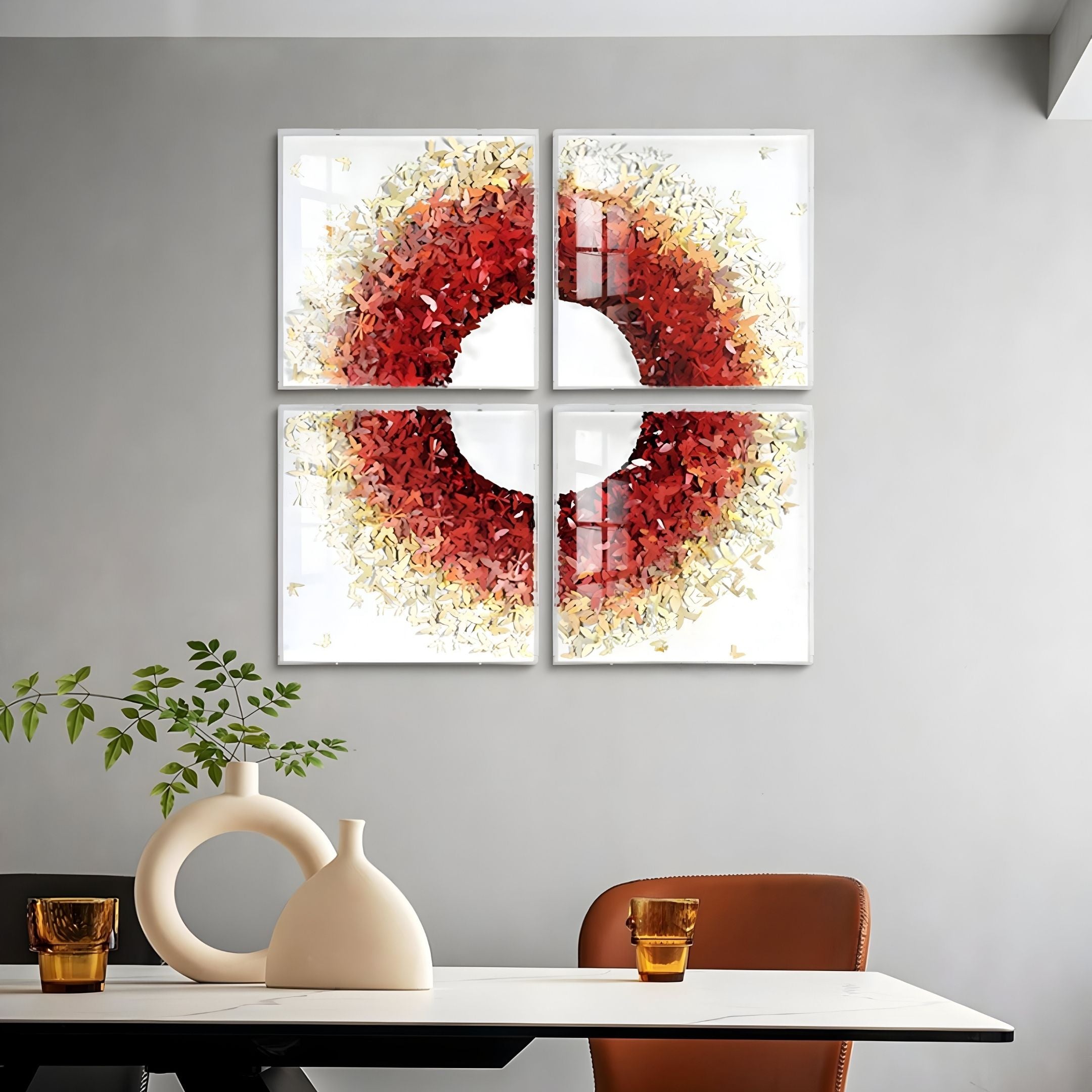 Volara Flame Ring Paper & Acrylic 3D Wall Art