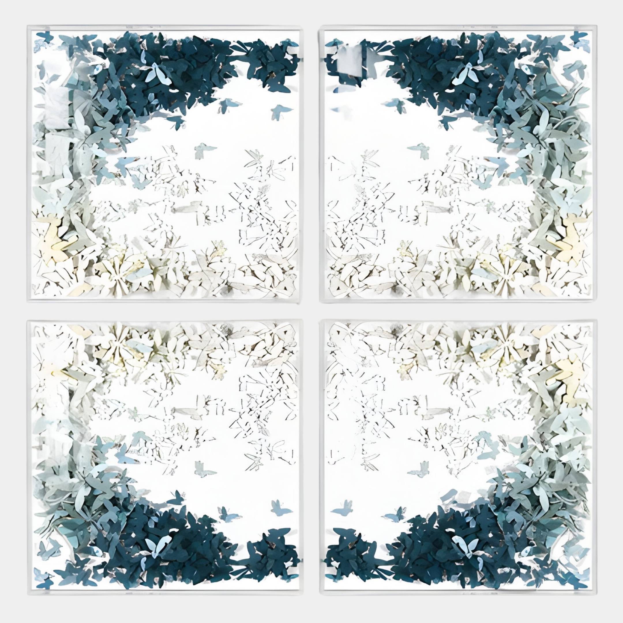 Volara Azure Flight Paper & Acrylic 3D Wall Art