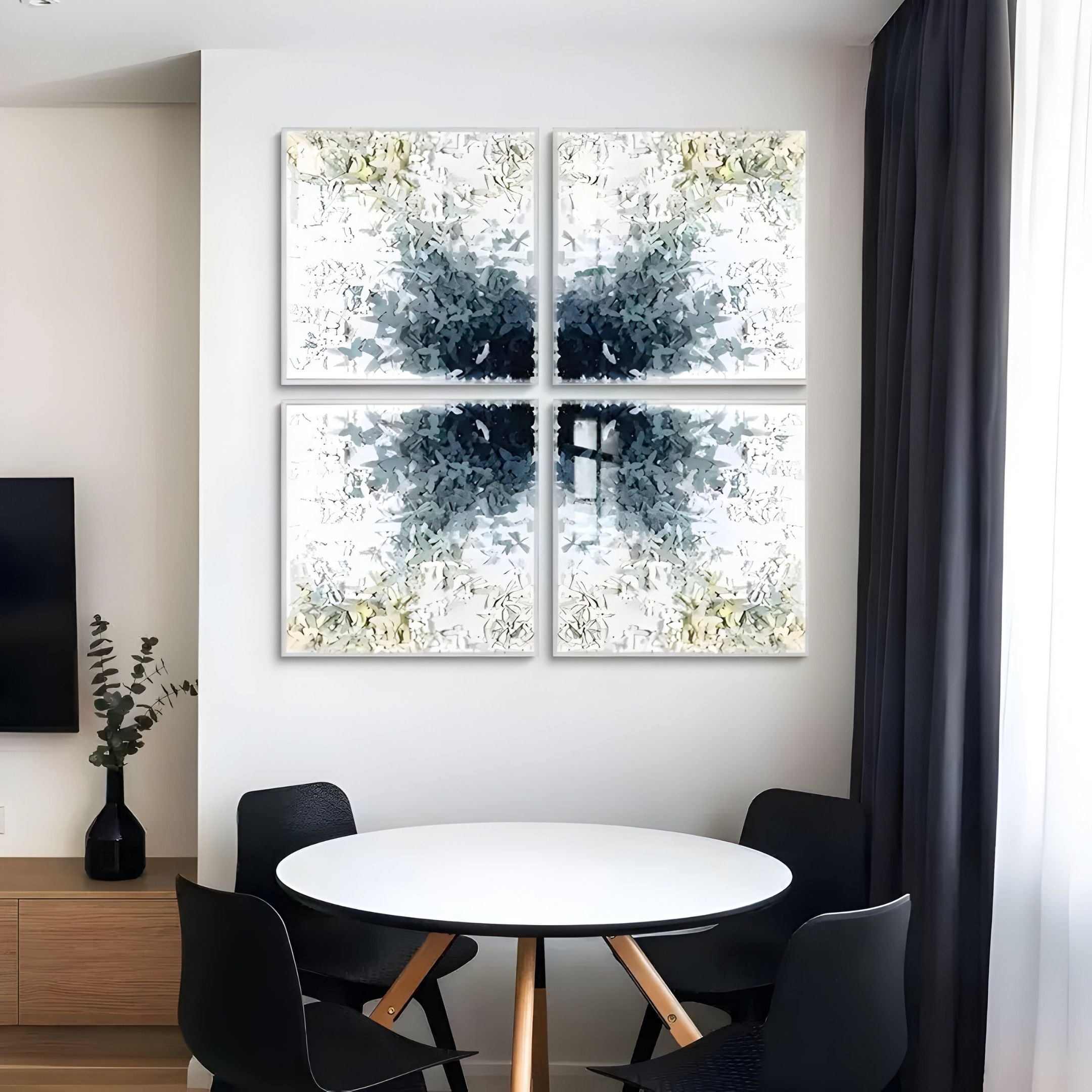 Volara Indigo Bloom Paper & Acrylic 3D Wall Art