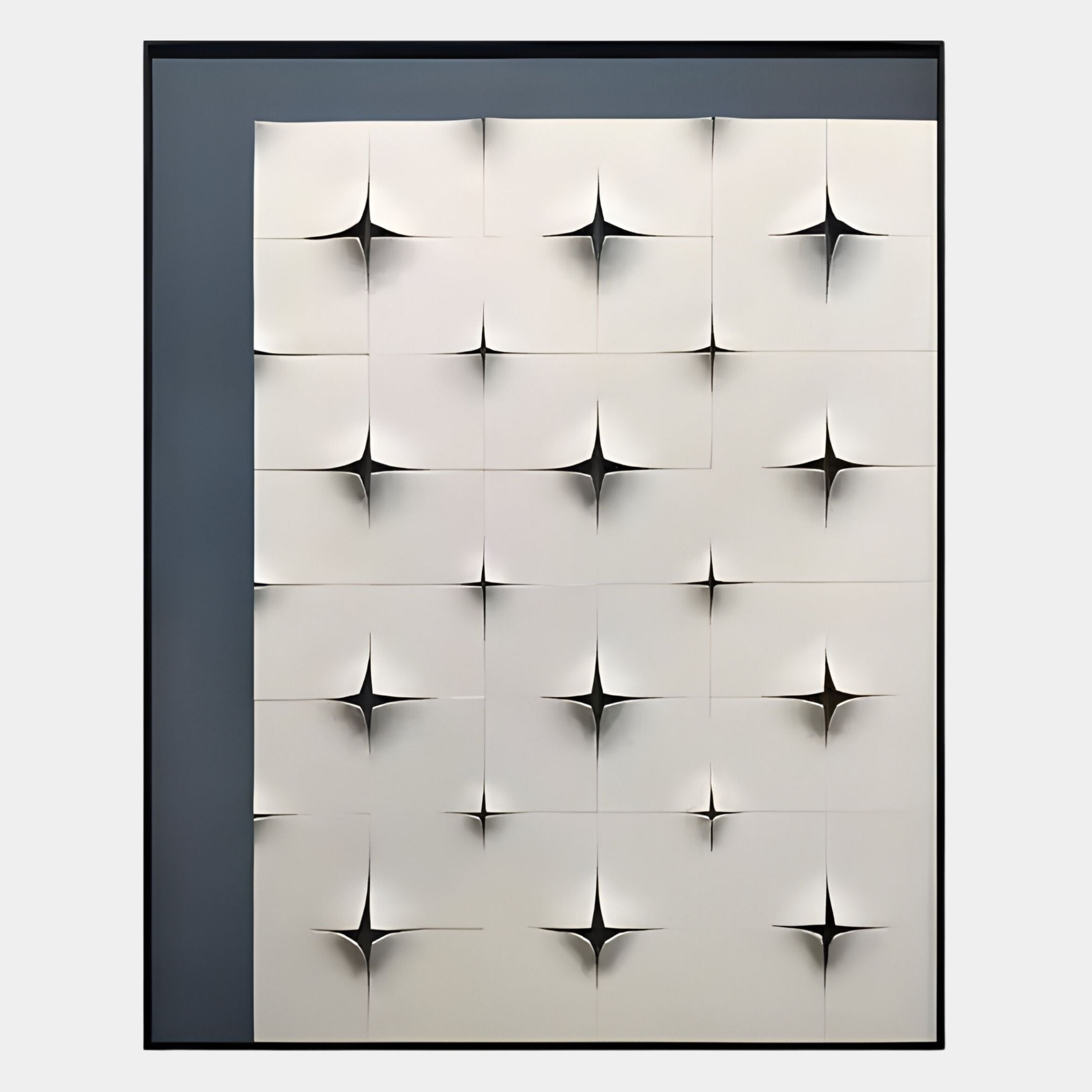 Stellure Slate Blue & White Folded Acrylic 3D Wall Art
