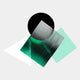 Orbigrad Green Overlay Geometric Acrylic 3D Wall Art