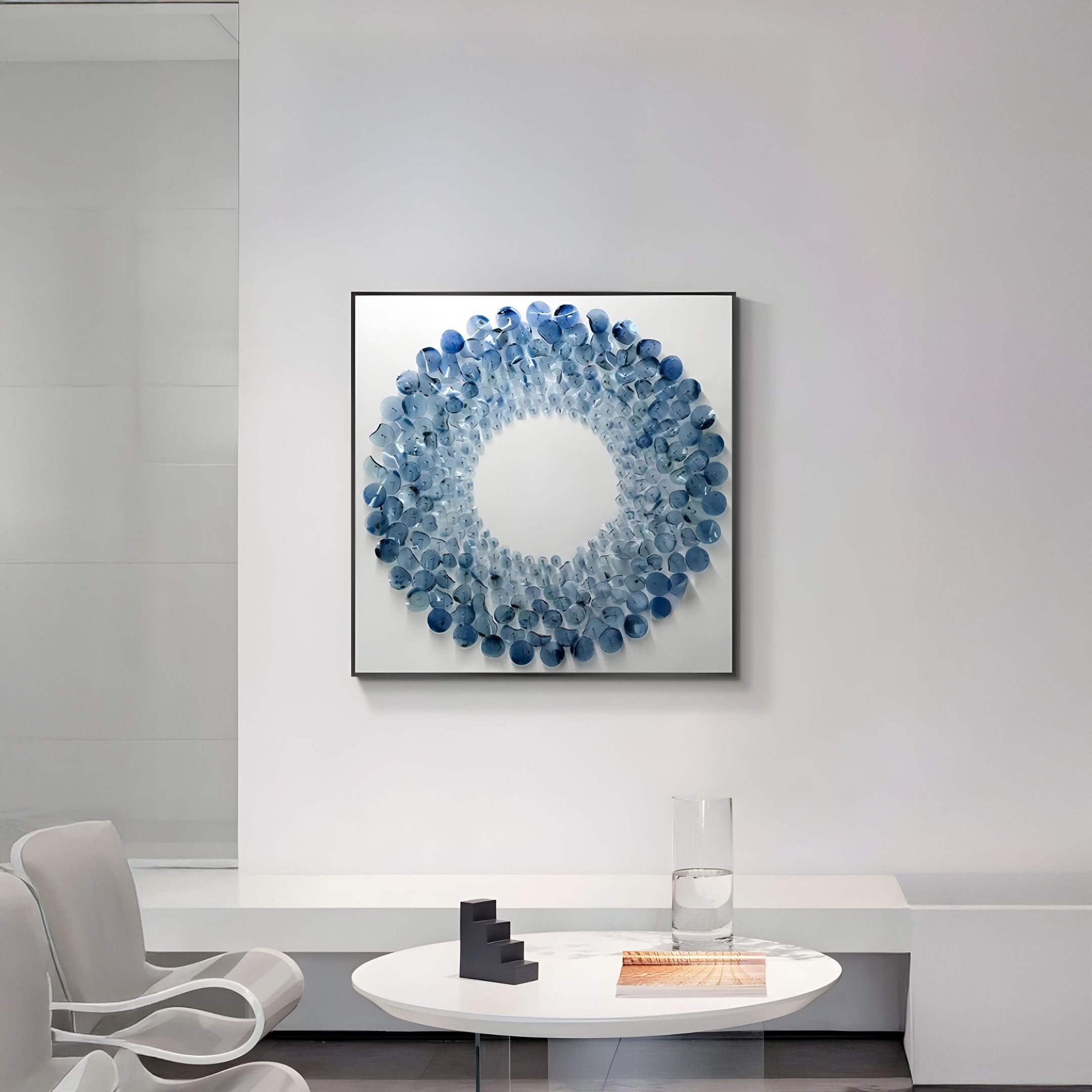 Maravue Blue Petal Cluster Acrylic 3D Wall Art