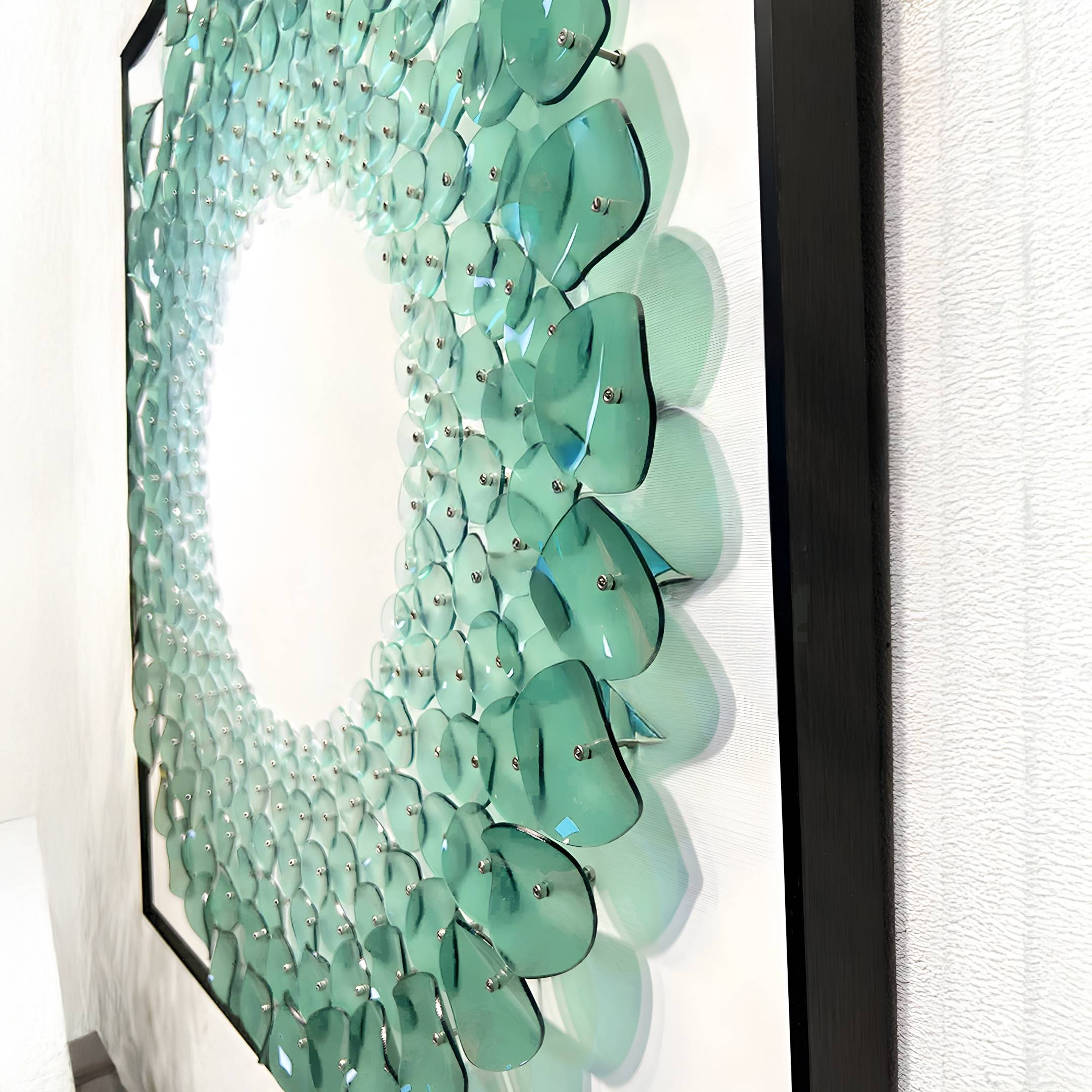 Maravue Green Petal Cluster Acrylic 3D Wall Art