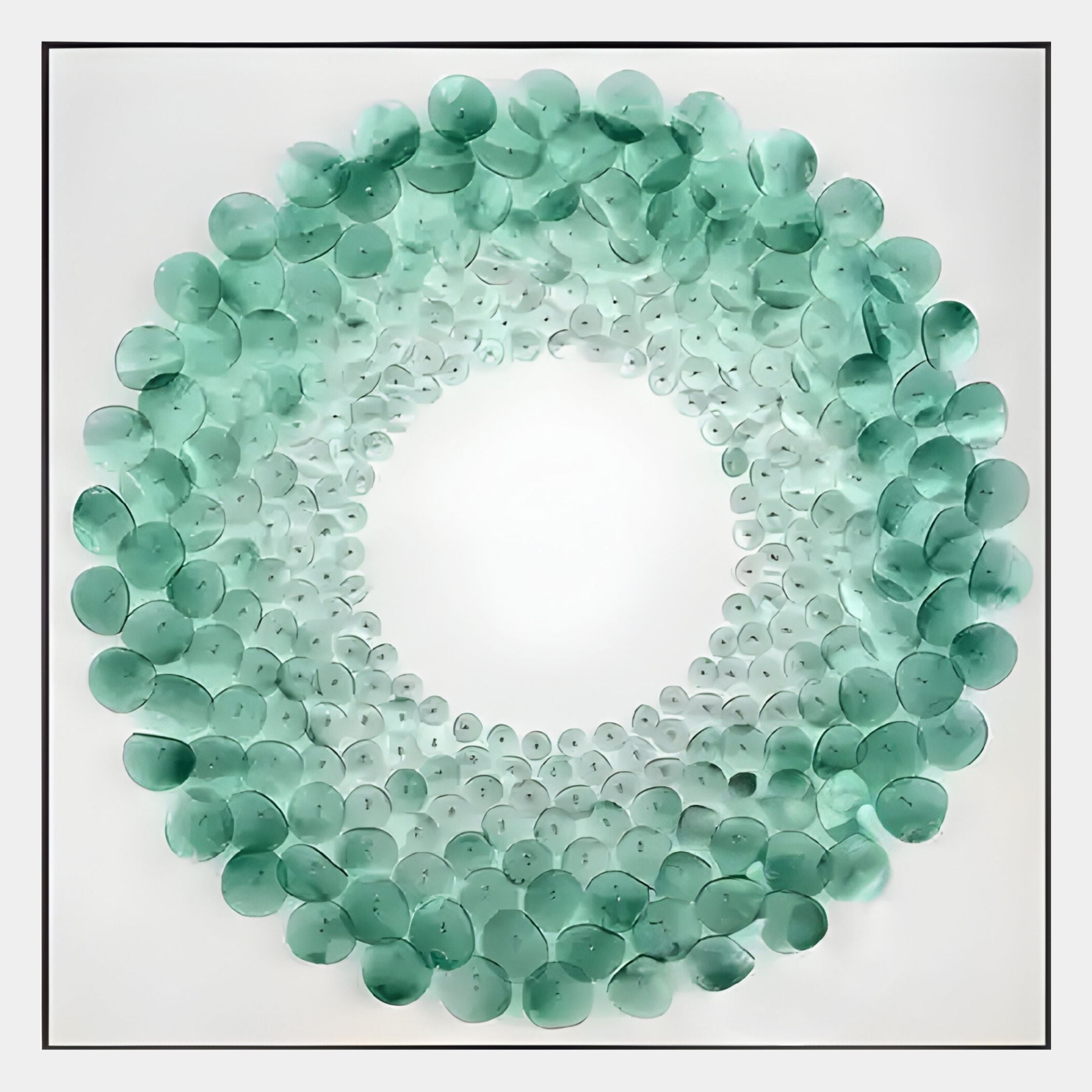 Maravue Green Petal Cluster Acrylic 3D Wall Art