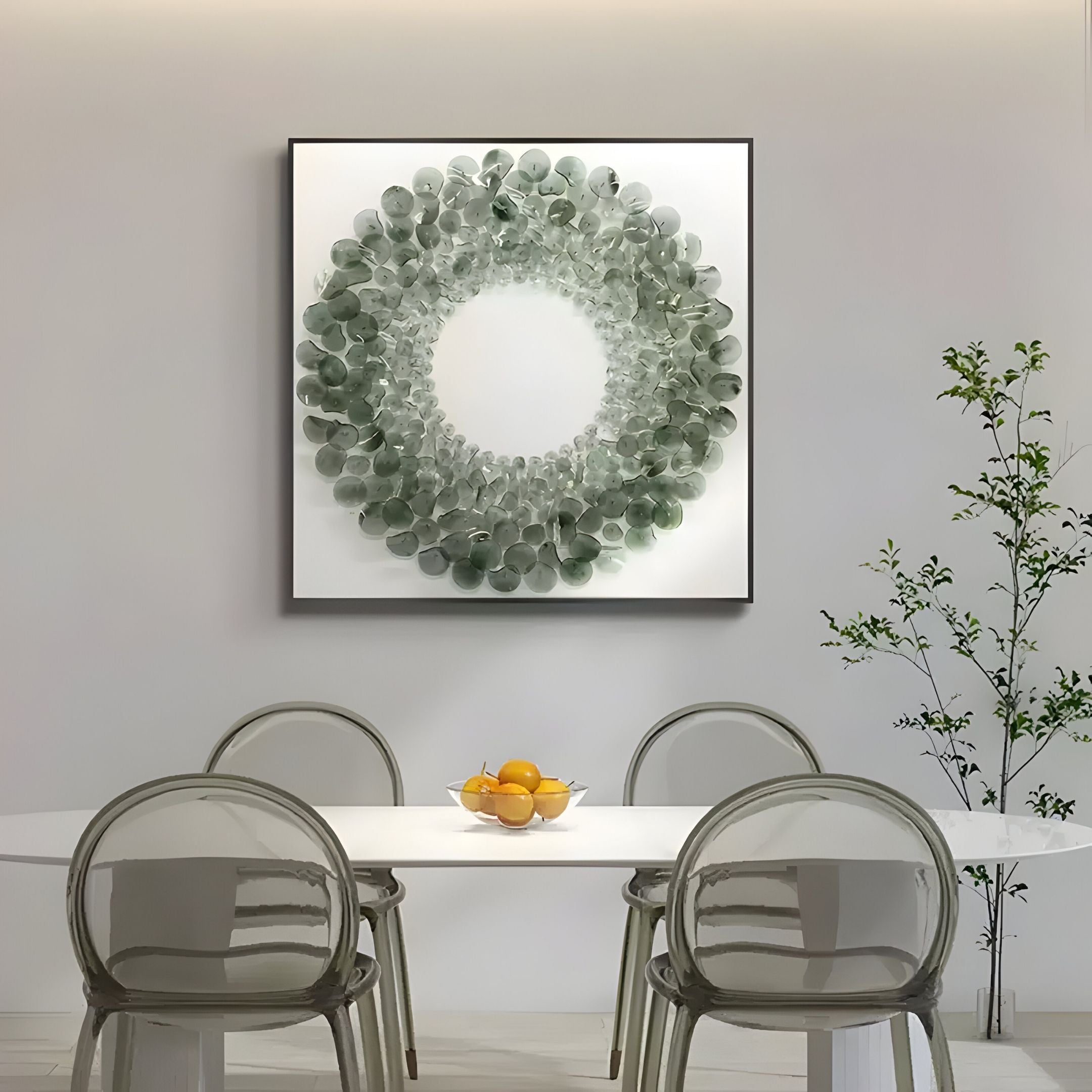 Maravue Smoke Grey Petal Cluster Acrylic 3D Wall Art