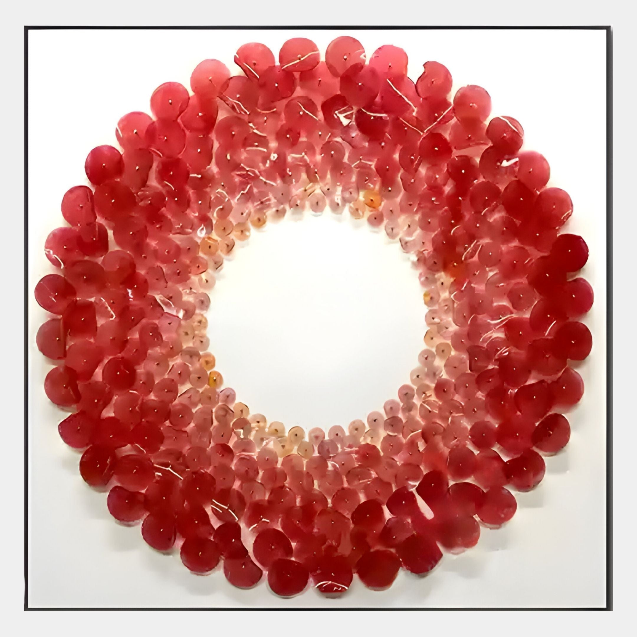 Maravue Ruby Red Petal Cluster Acrylic 3D Wall Art
