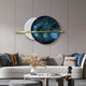 Caldris Sapphire I Crystal Porcelain & Gold Strip 3D Wall Art