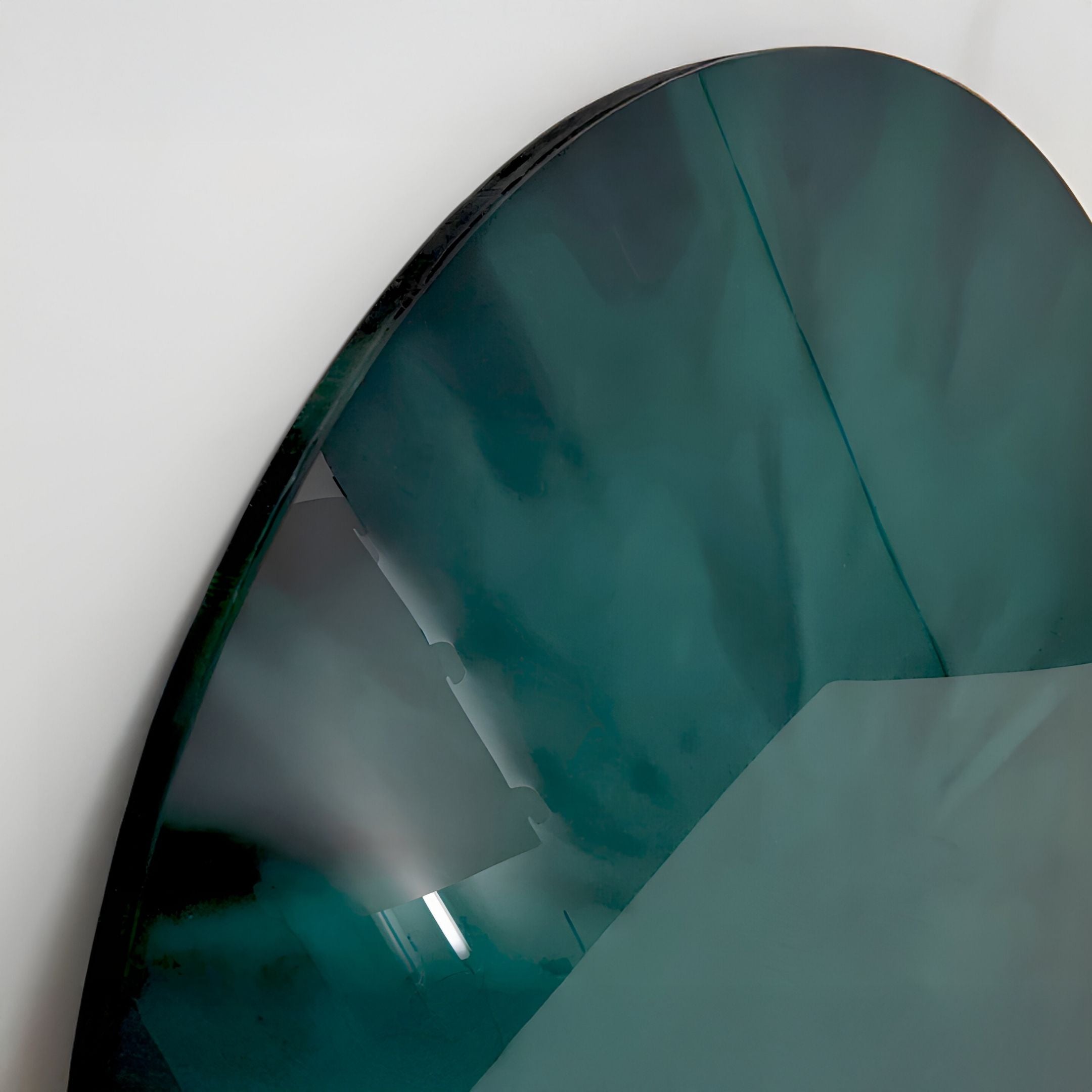 Caldris Deep Teal I Crystal Porcelain & Gold Strip 3D Wall Art