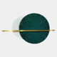 Caldris Deep Teal I Crystal Porcelain & Gold Strip 3D Wall Art