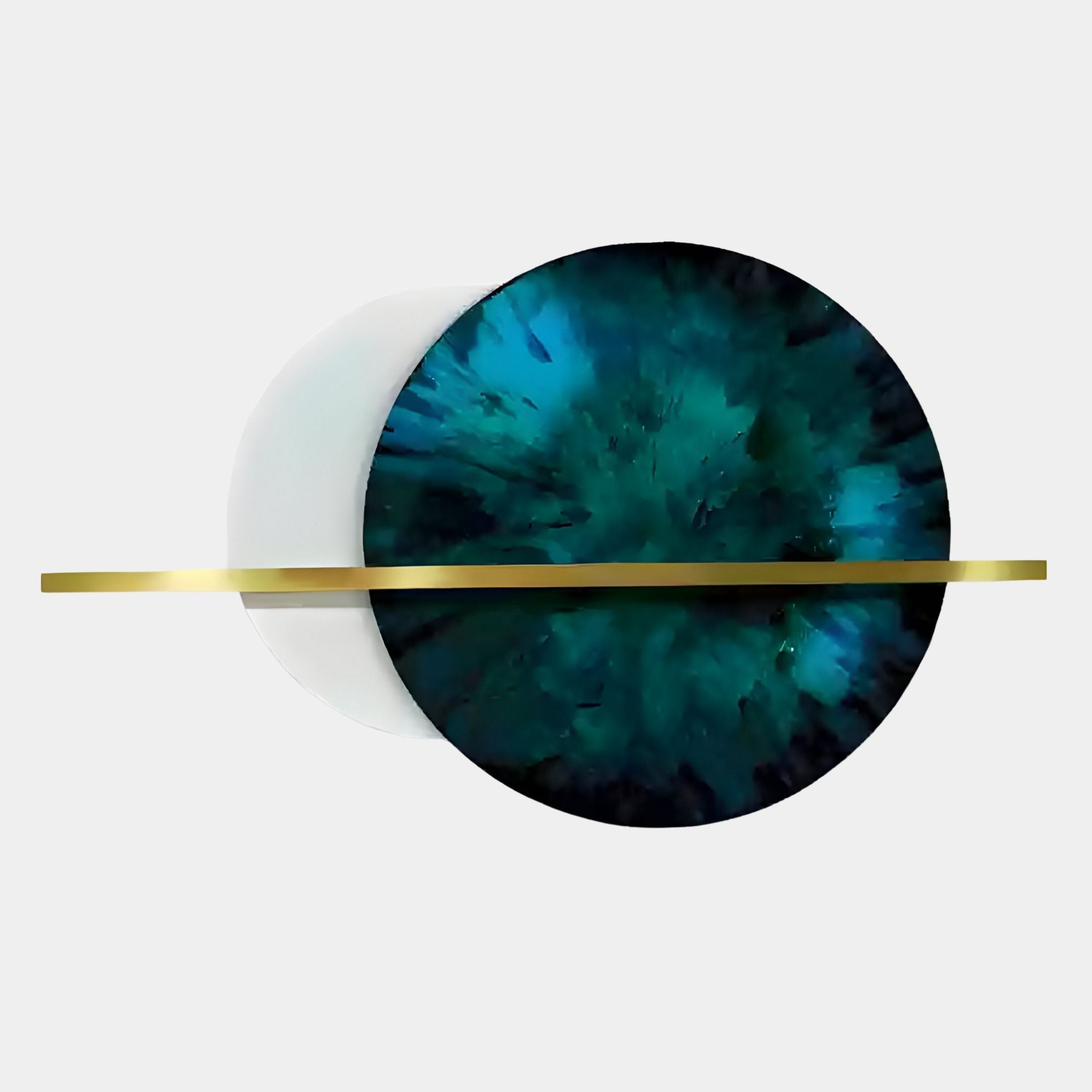 Caldris Emerald I Crystal Porcelain & Gold Strip 3D Wall Art