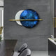 Caldris Cobalt Blue I Crystal Porcelain & Gold Strip 3D Wall Art