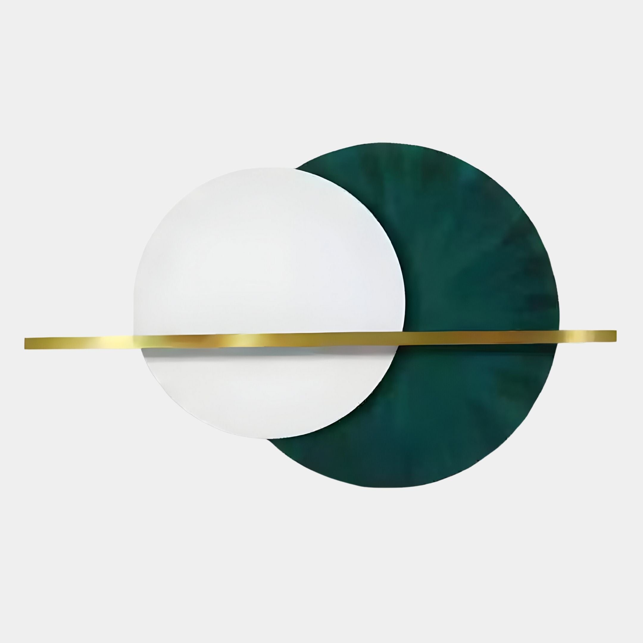 Caldris Deep Teal II Crystal Porcelain & Gold Strip 3D Wall Art