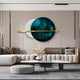 Caldris Emerald I Crystal Porcelain & Gold Strip 3D Wall Art