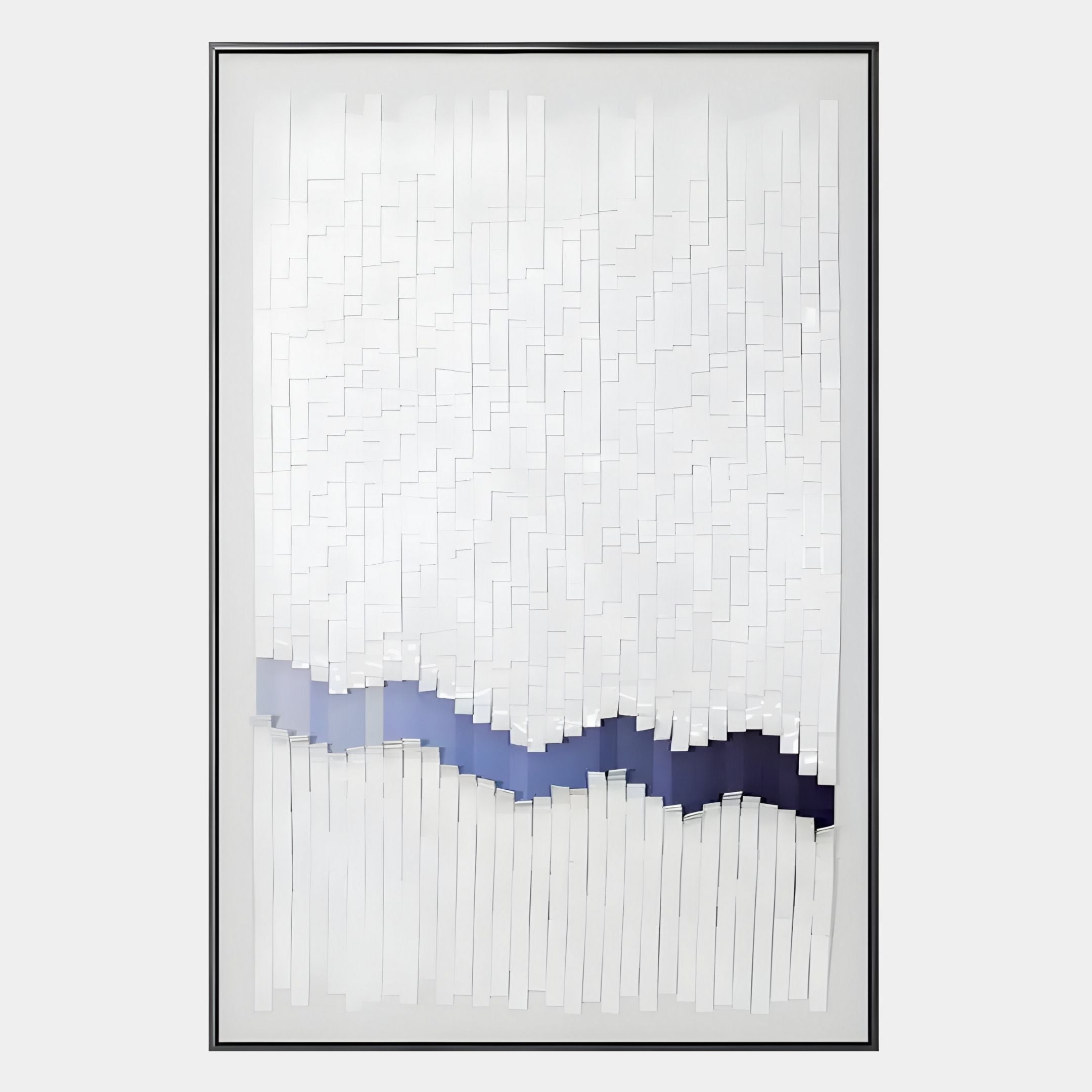 Tressala Indigo Wave Layered Acrylic 3D Wall Art