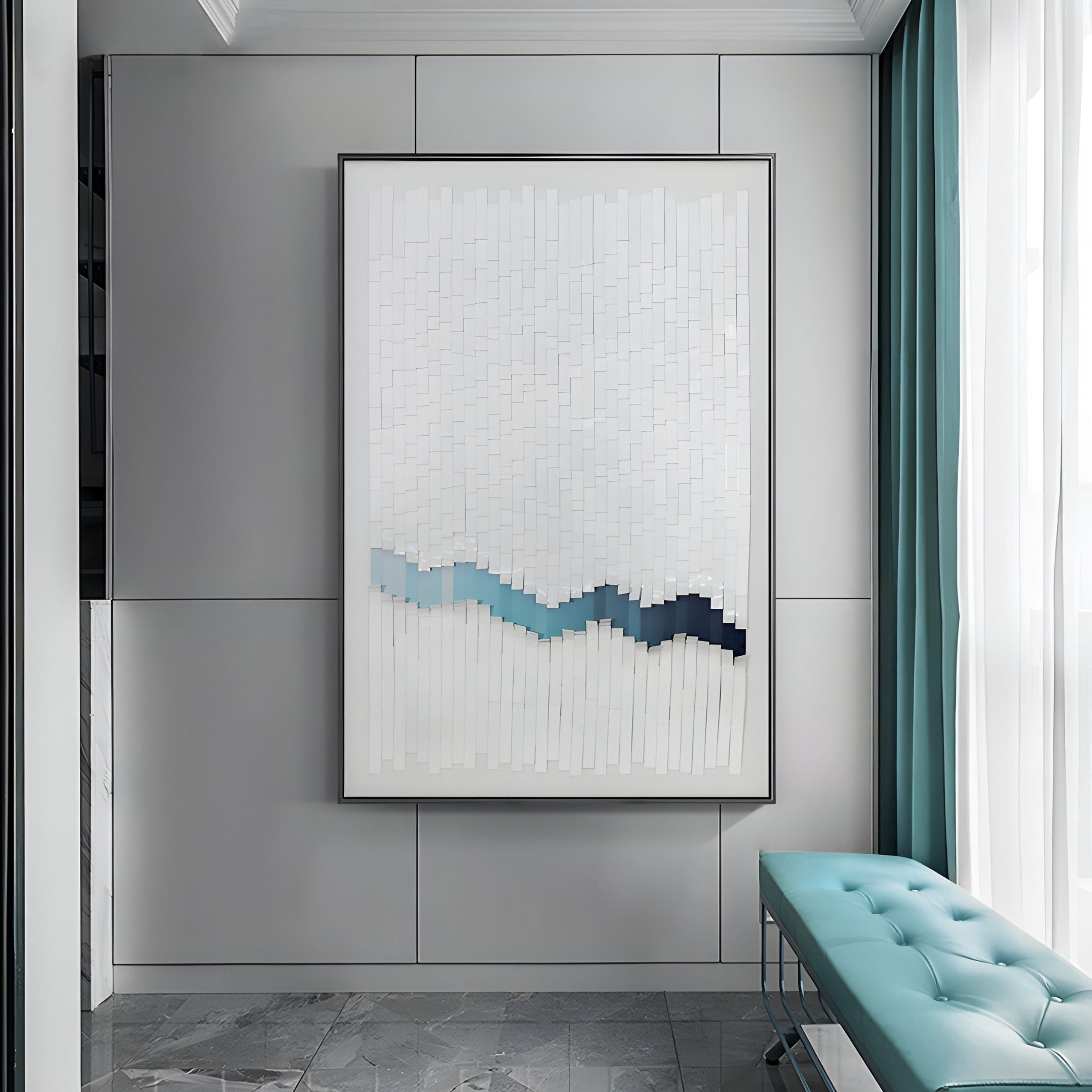 Tressala Aqua Fade Layered Acrylic 3D Wall Art