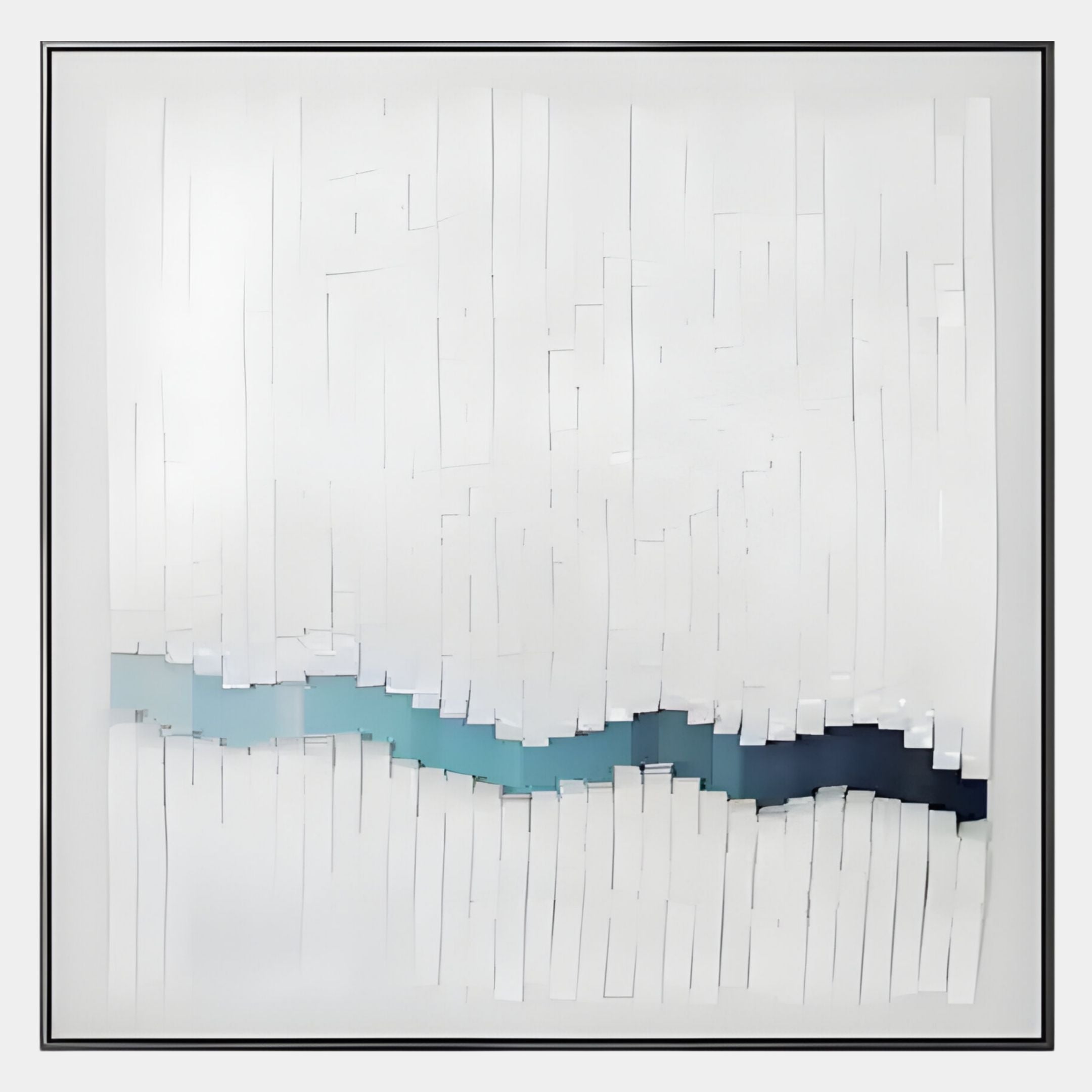 Tressala Aqua Fade Layered Acrylic Square 3D Wall Art