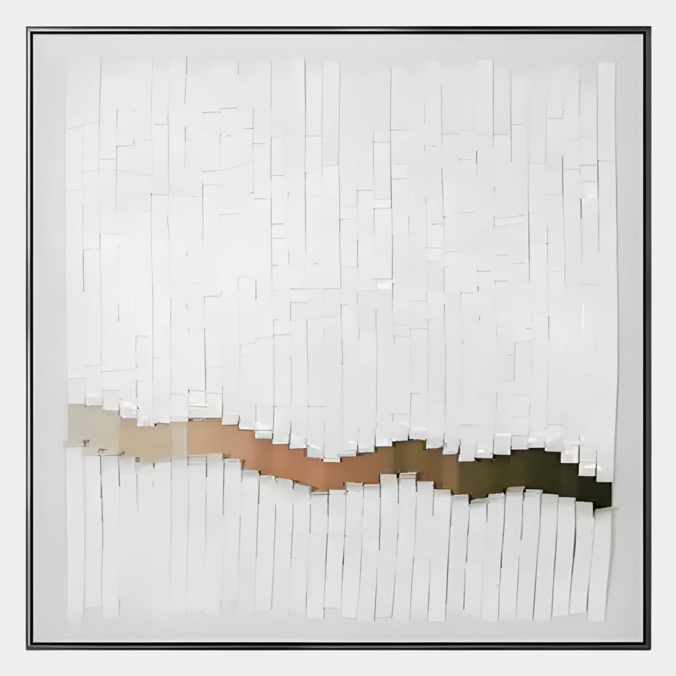 Tressala Bronze Crest Layered Acrylic Square 3D Wall Art