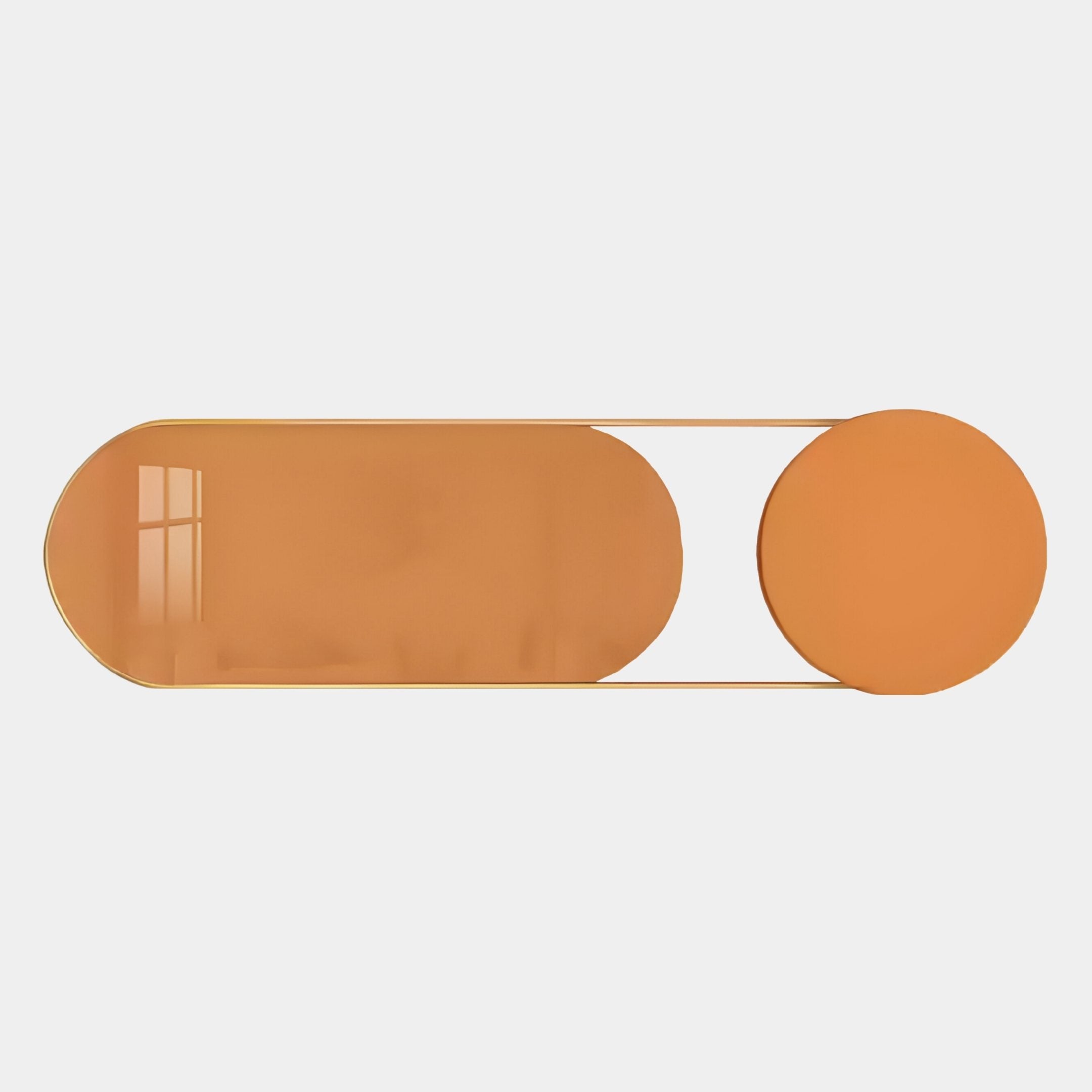 Modvara Solid Burnt Orange Fusion Acrylic & Leather Wall Art