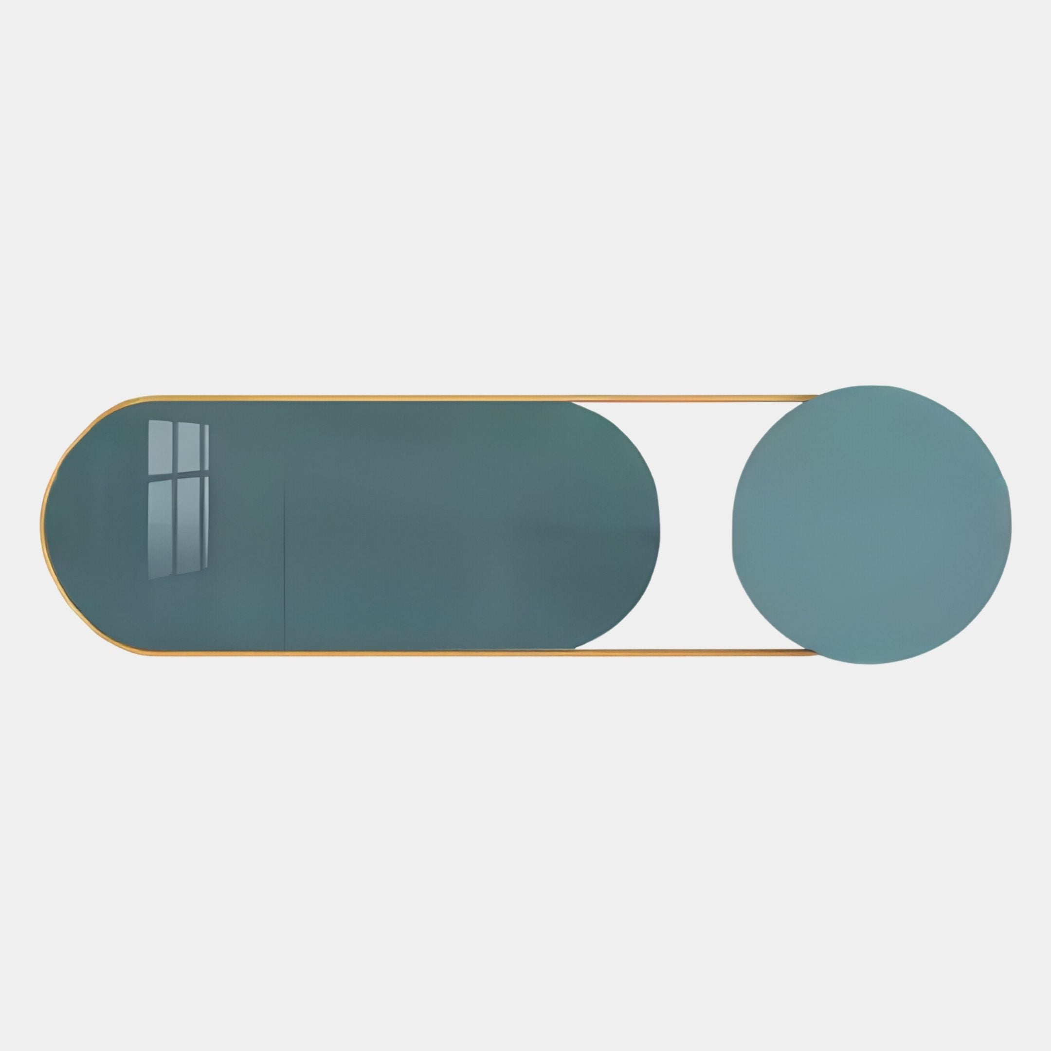 Modvara Solid Sky Blue Fusion Acrylic & Leather Wall Art
