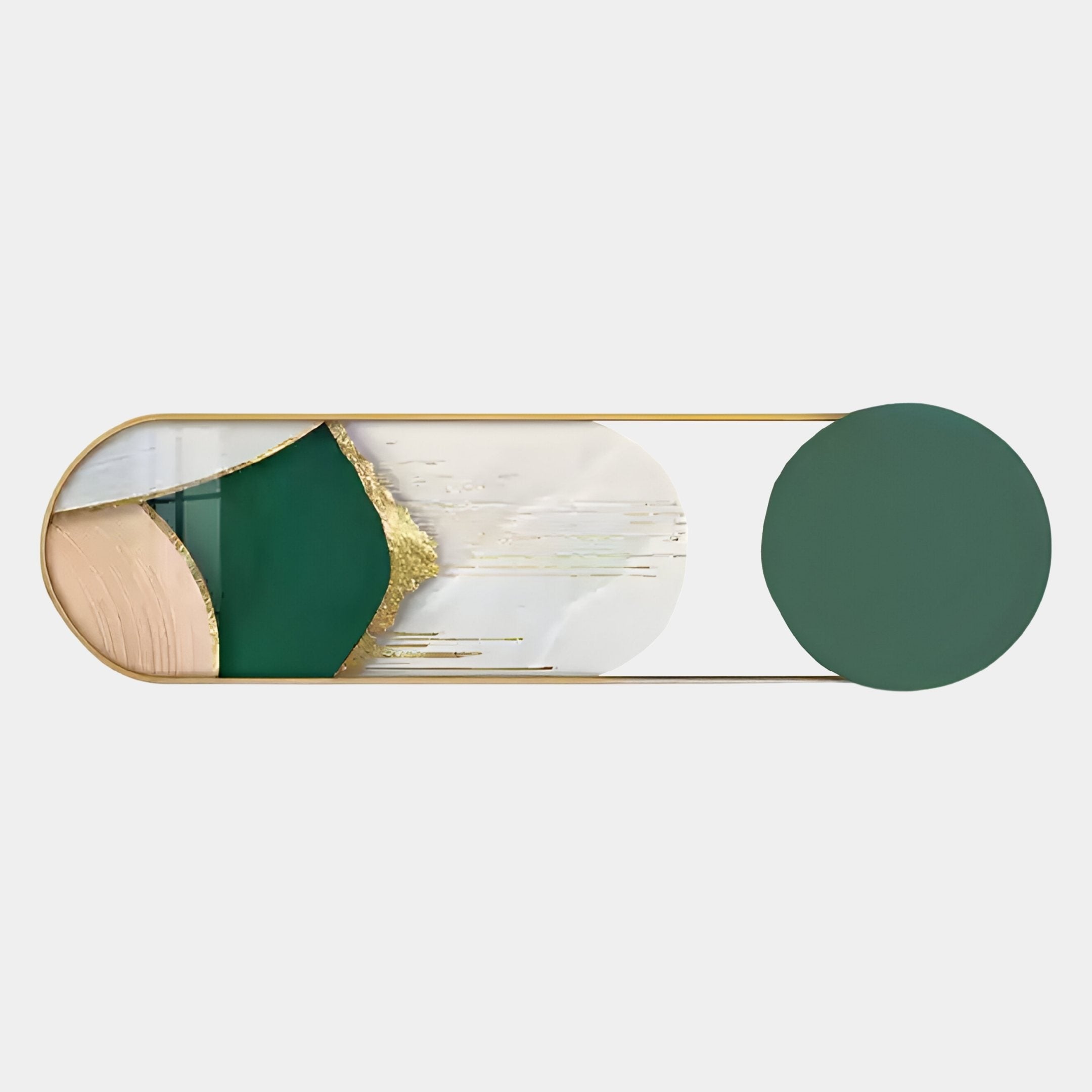 Modvara Marble Green Fusion Acrylic & Leather Wall Art
