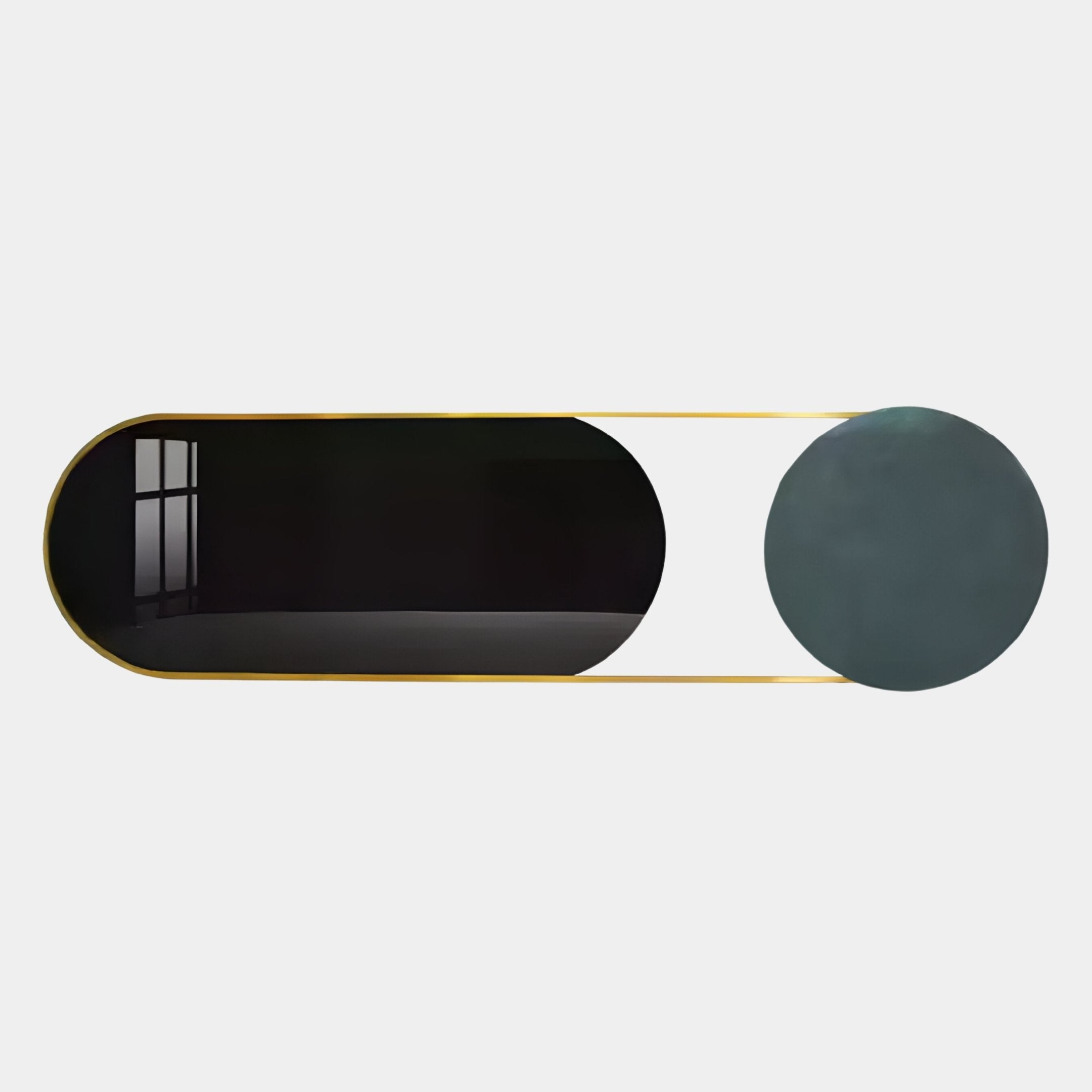 Modvara Charcoal Black Fusion Acrylic & Leather Wall Art