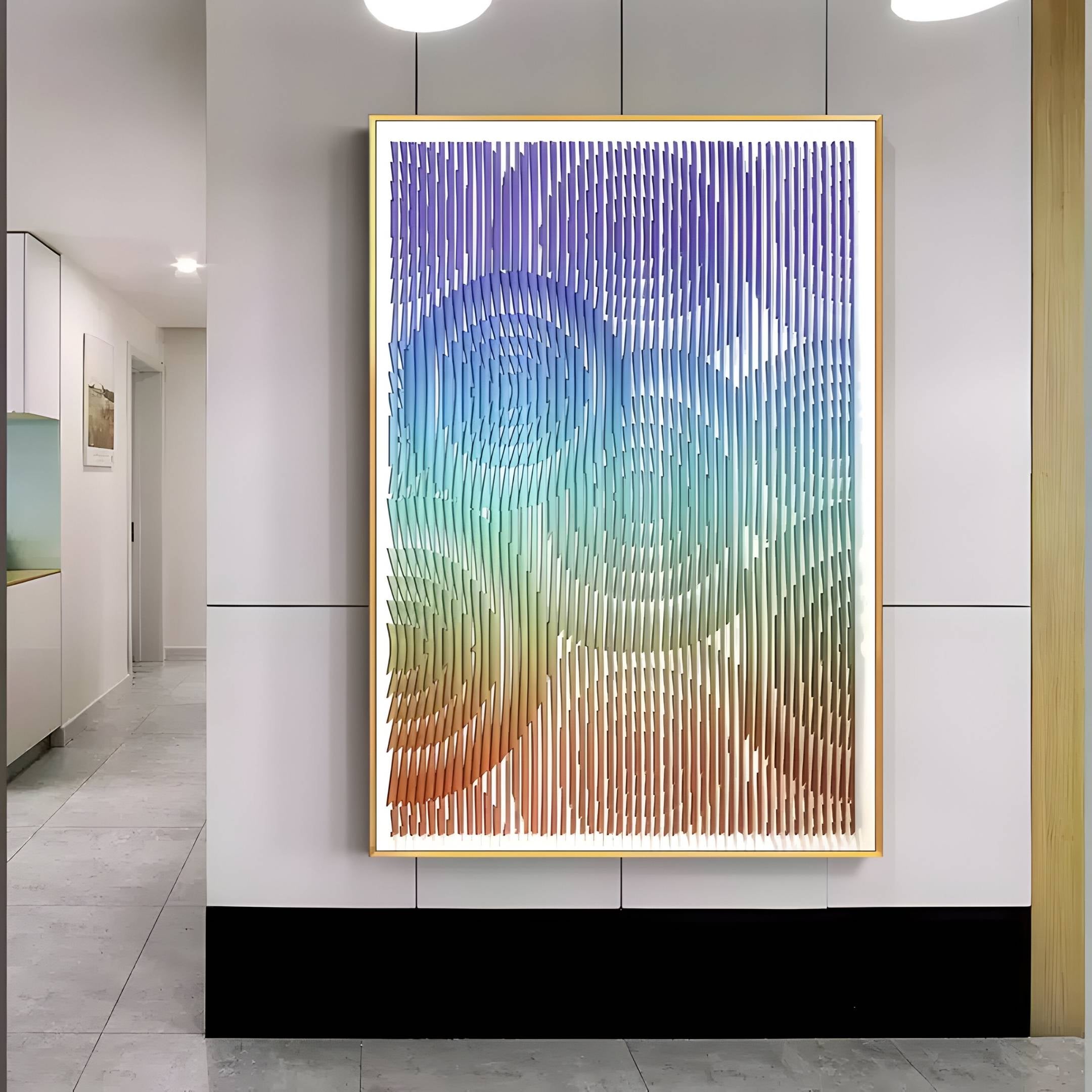 Cirvesta Prism Gradient Ripple Acrylic 3D Wall Art