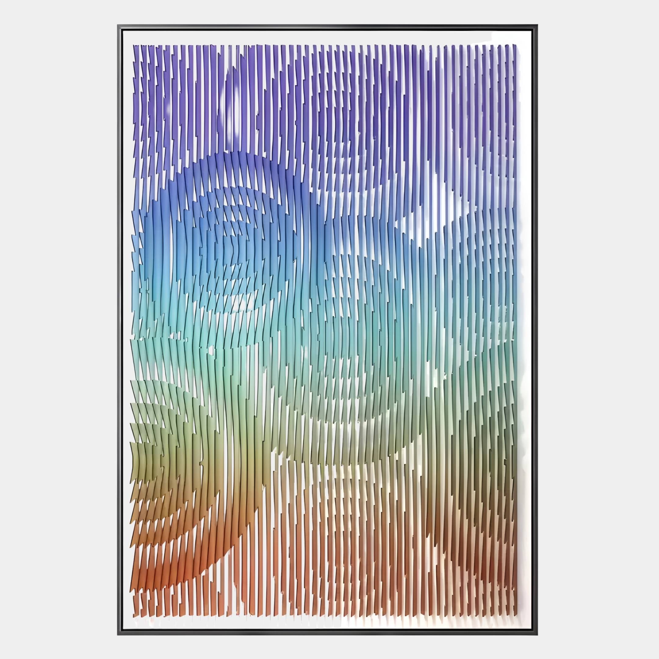 Cirvesta Prism Gradient Ripple Acrylic 3D Wall Art