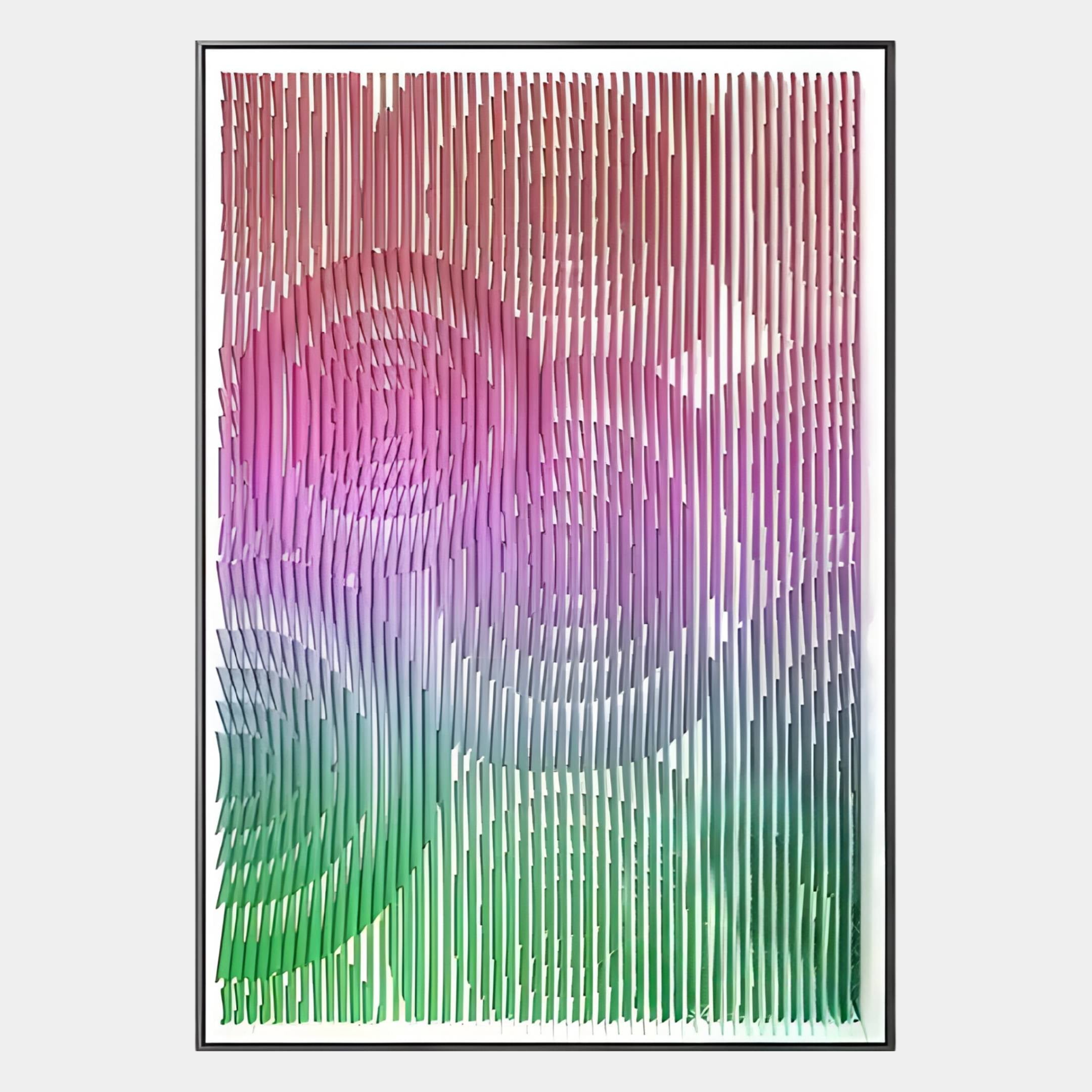 Cirvesta Rose Gradient Ripple Acrylic 3D Wall Art